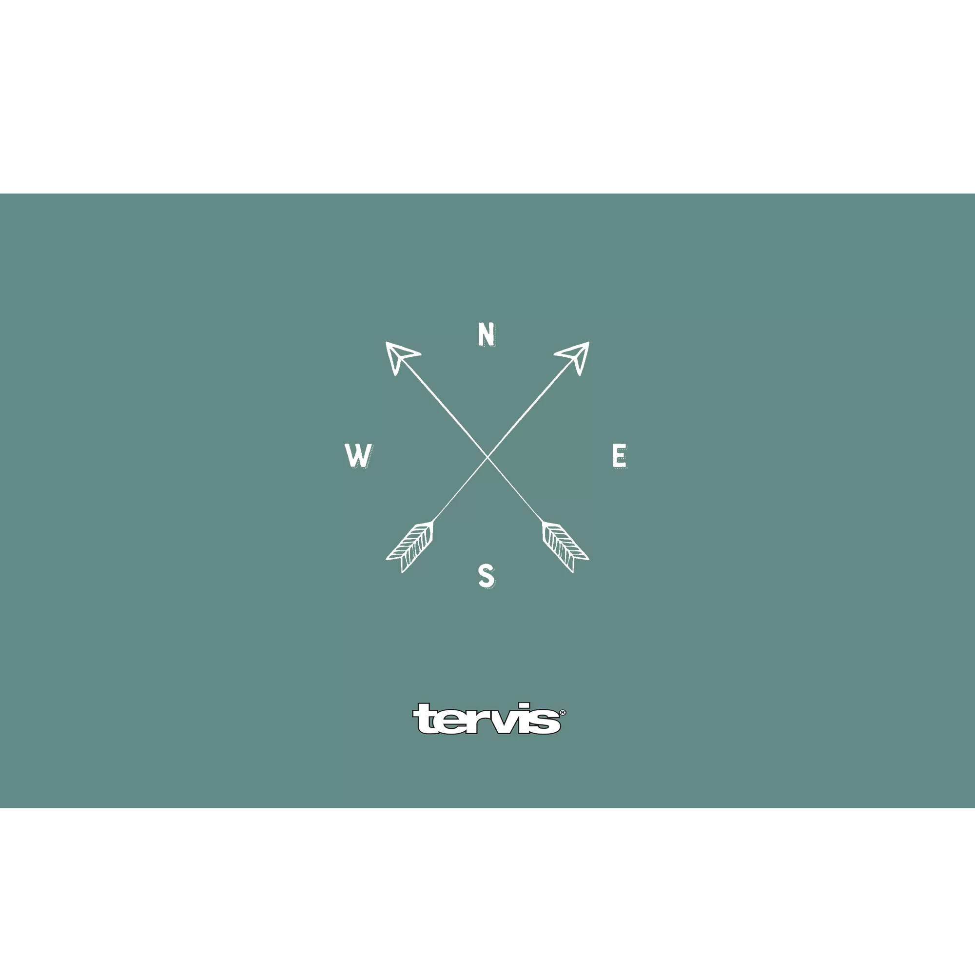 Tervis Simple Compass Triple Walled  Insulated Tumbler Travel Cup Keeps Drinks Cold & Hot, 20oz, Stainless Steel