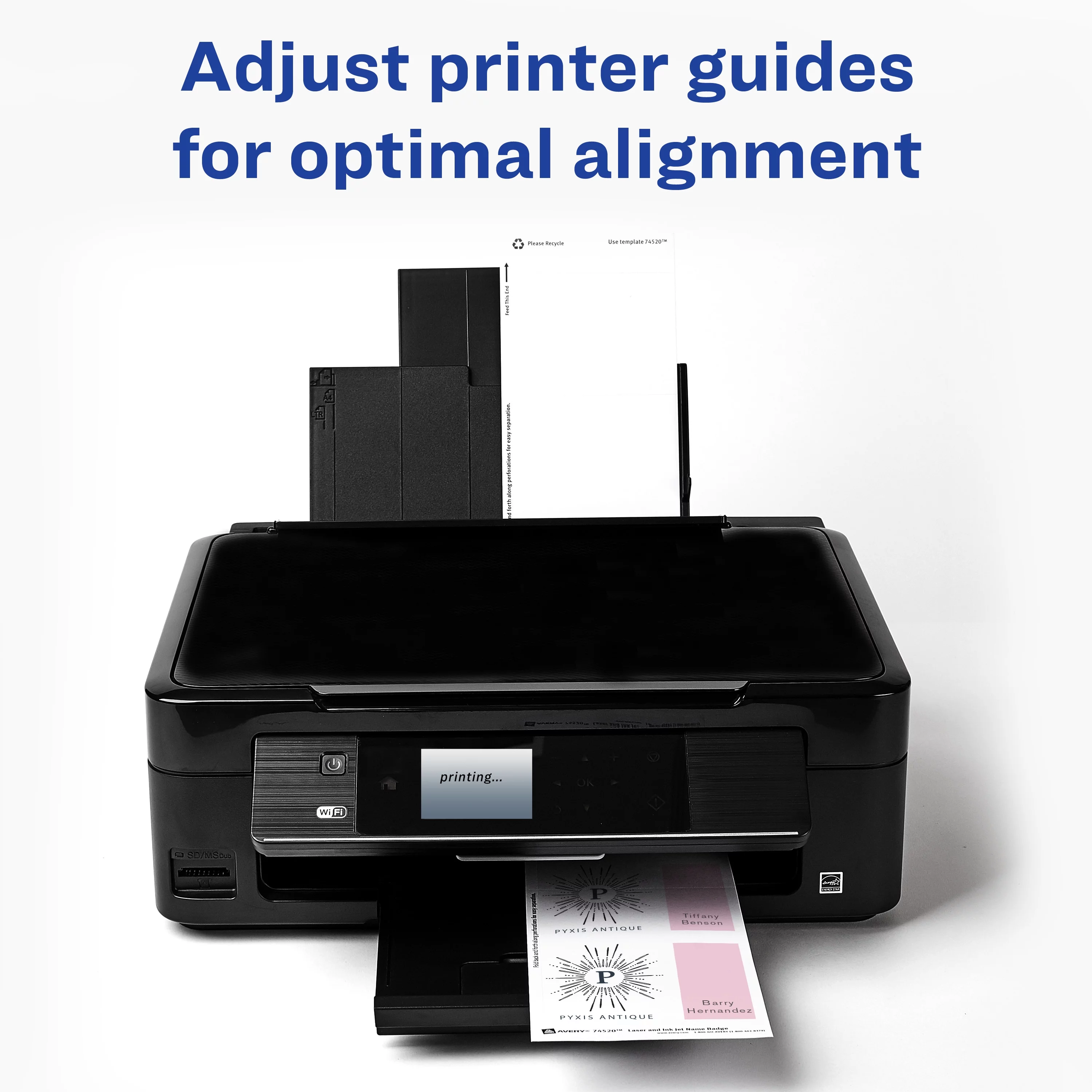 Avery Neck Hang Badge Holder w/Laser/Inkjet Insert Top Load 3h x 4w White 50/BX 74520