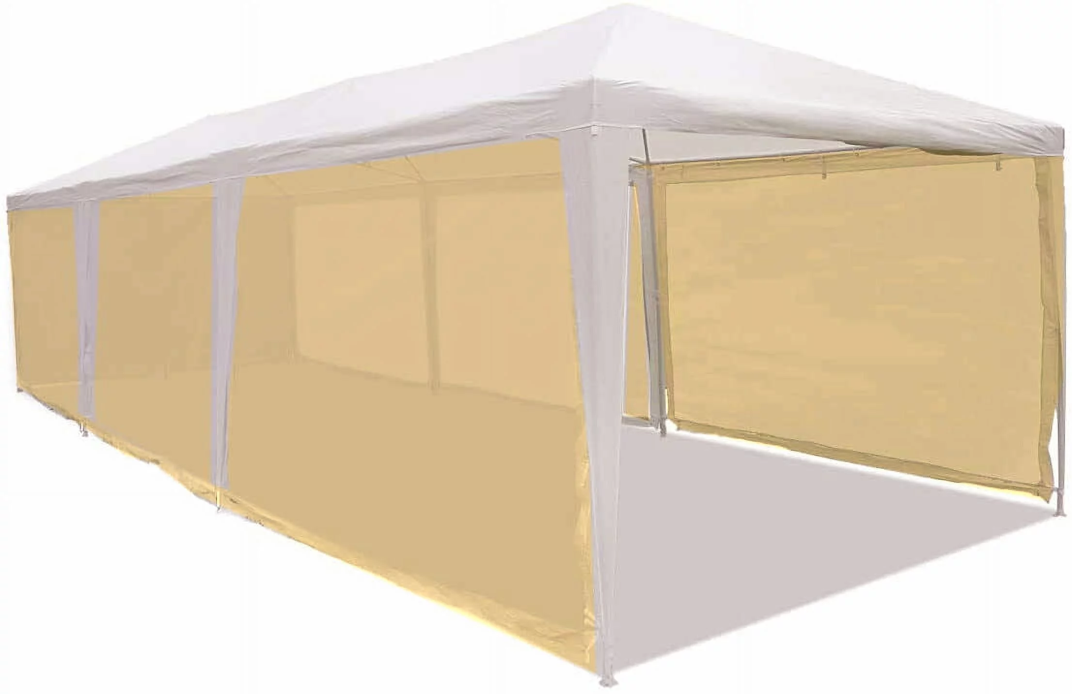 (6' X 20') (Beige) HD Mesh Tarp Net Sun Shade Fence Screen Patio Canopy Top