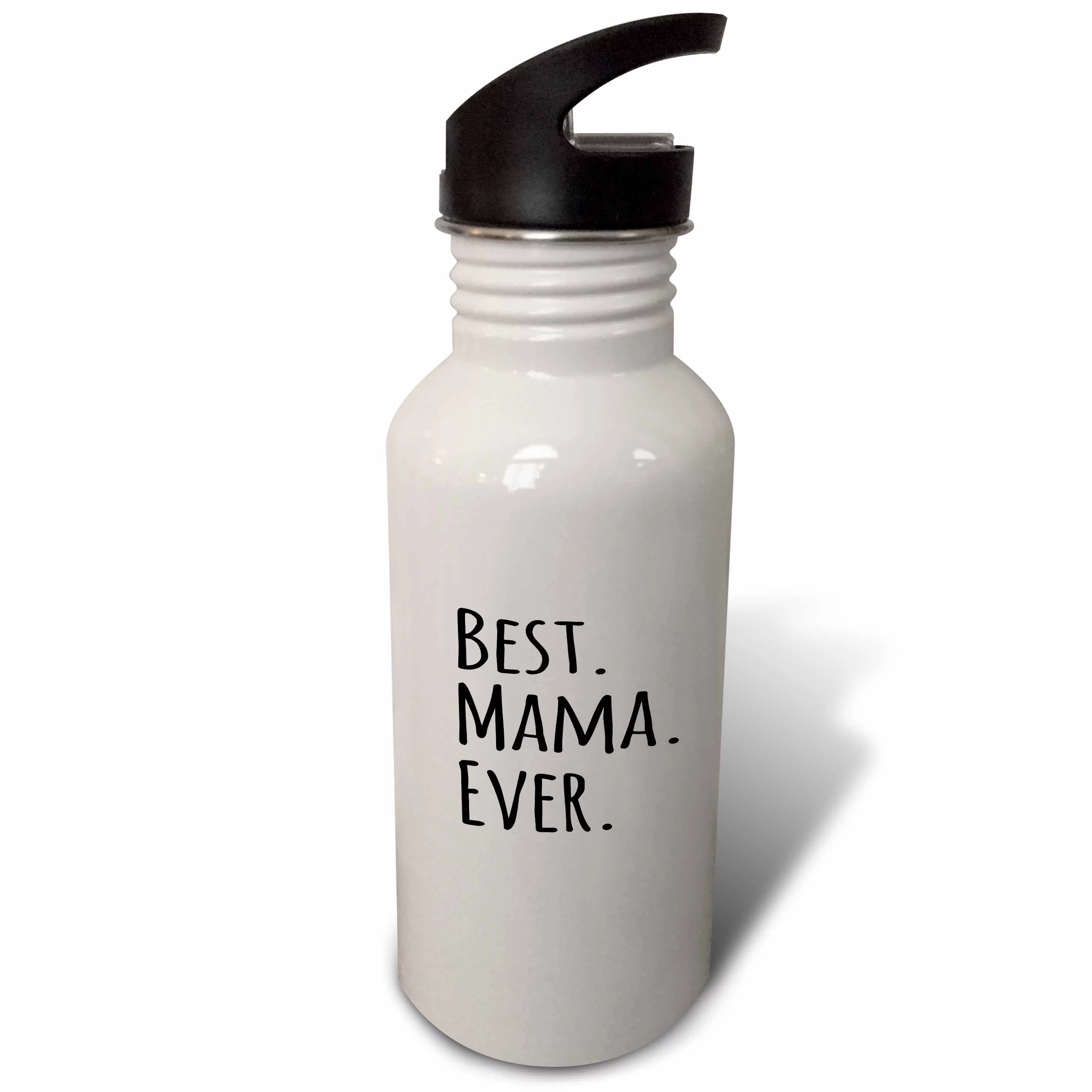Best Mama Ever - Gifts for moms - Mother nicknames - Good for Mothers day - black text 21 oz Sports Water Bottle wb-151528-1