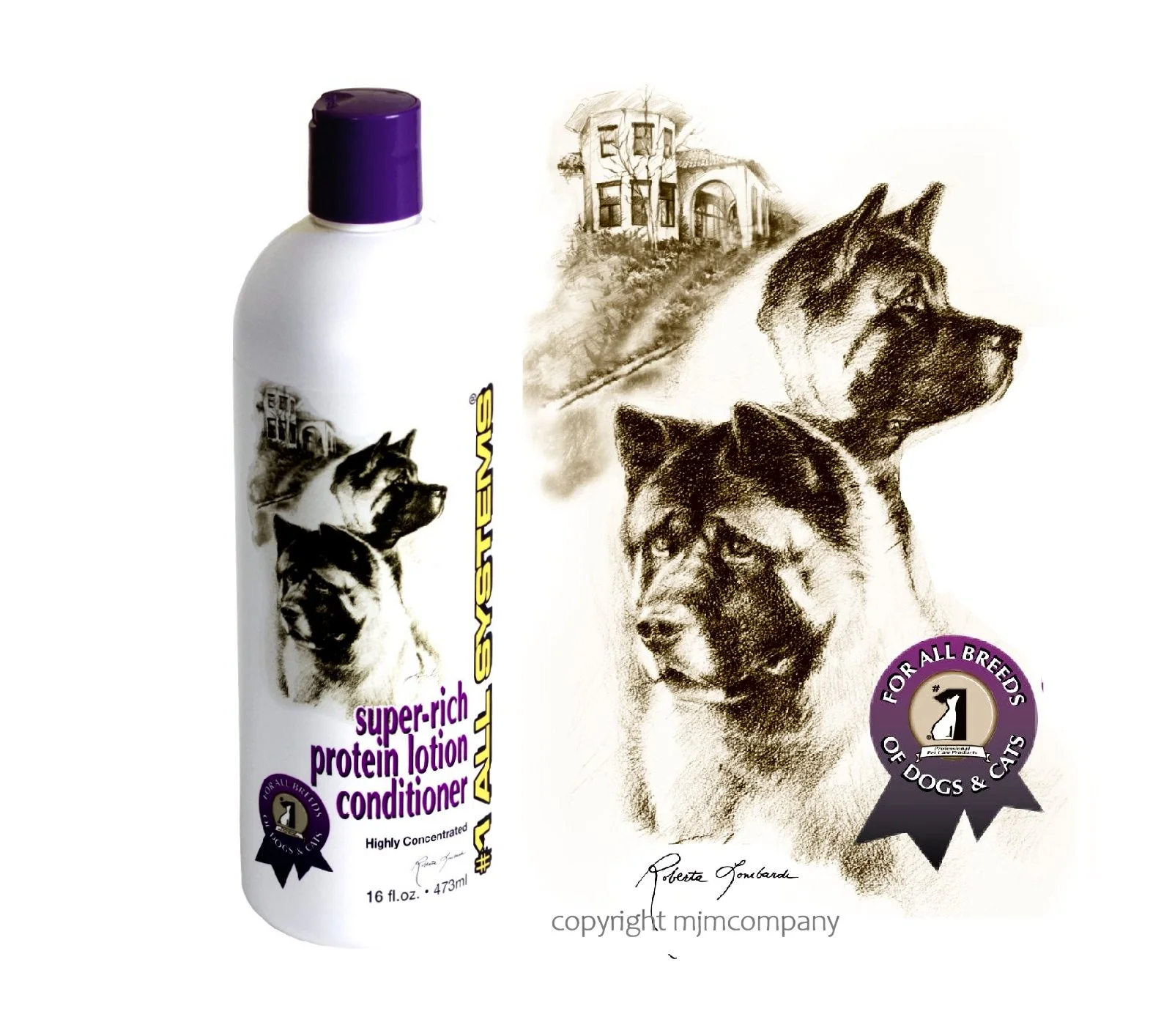 #1 All Systems Super Rich Protein Lotion Dog Conditioner For Texture + Body 16oz . Concentrated