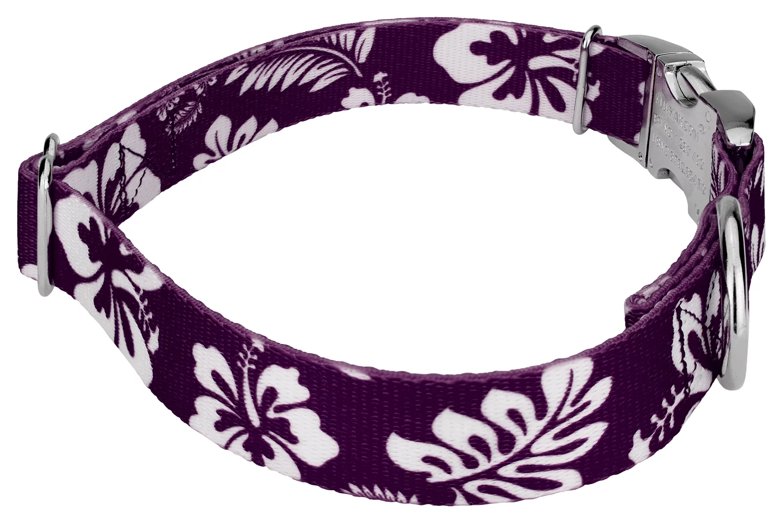 Country Brook Design&reg;  Purple Hawaiian Premium Dog Collar & Leash