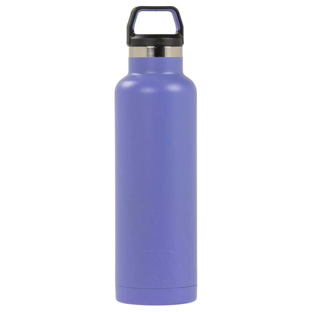 RTIC 20 oz Vacuum Insulated Water Bottle, Metal Stainless Steel Double Wall Insulation, BPA Free Reusable, Leak-Proof Thermos Flask for Hot and Cold Drinks, Travel, Sports, Camping, Lilac
