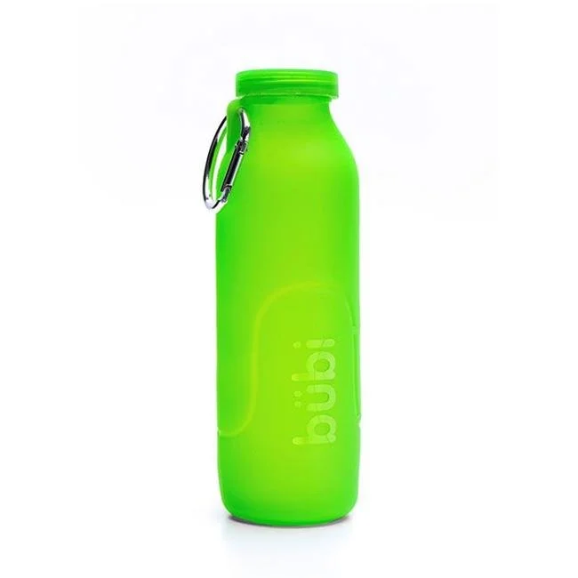 Bubi Brands BB100SG454 35oz & 1000 ml Foldable Water Bottle Rose, Seaweed Green