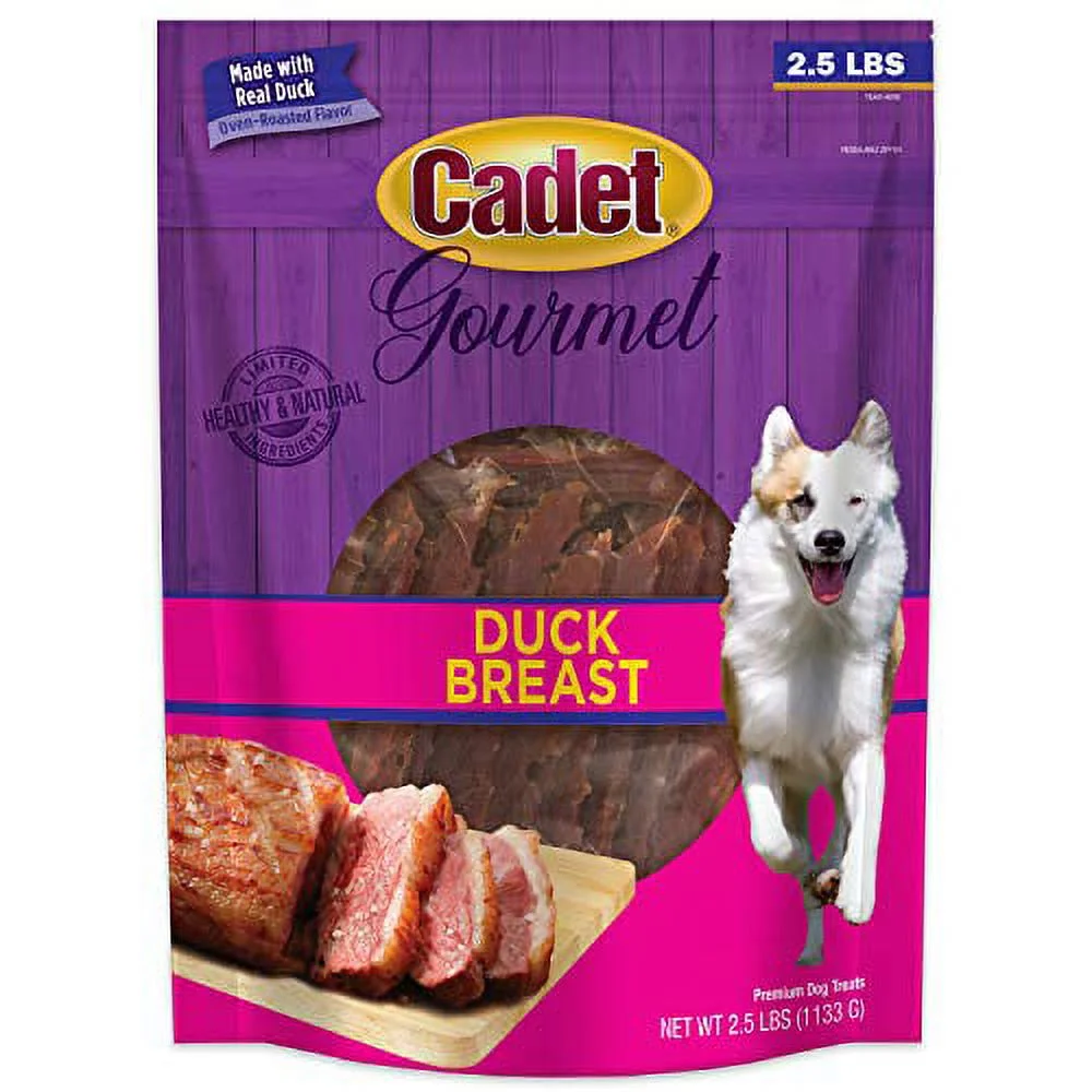 Cadet Premium Gourmet Duck Breast Dog Treats, 2.5 lb.