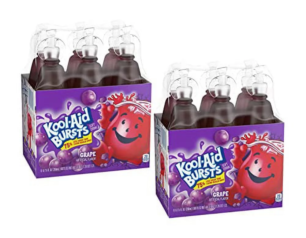Kool-Aid Bursts, Grape, 6.75 Oz, 6 Ct (Pack of 2)
