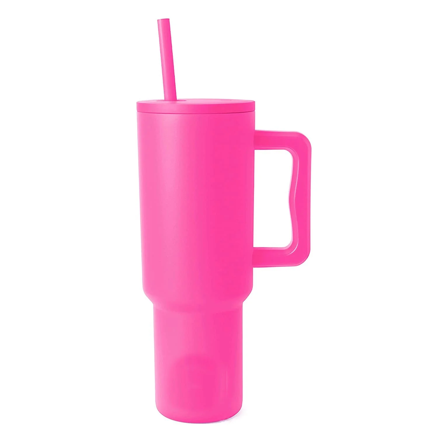 Simple and Modern 40oz Large-capacity Stainless Steel Water Cup with Handle and Straw Lid, Suitable for Drivers on Long-distance Travel and Outdoor Riding