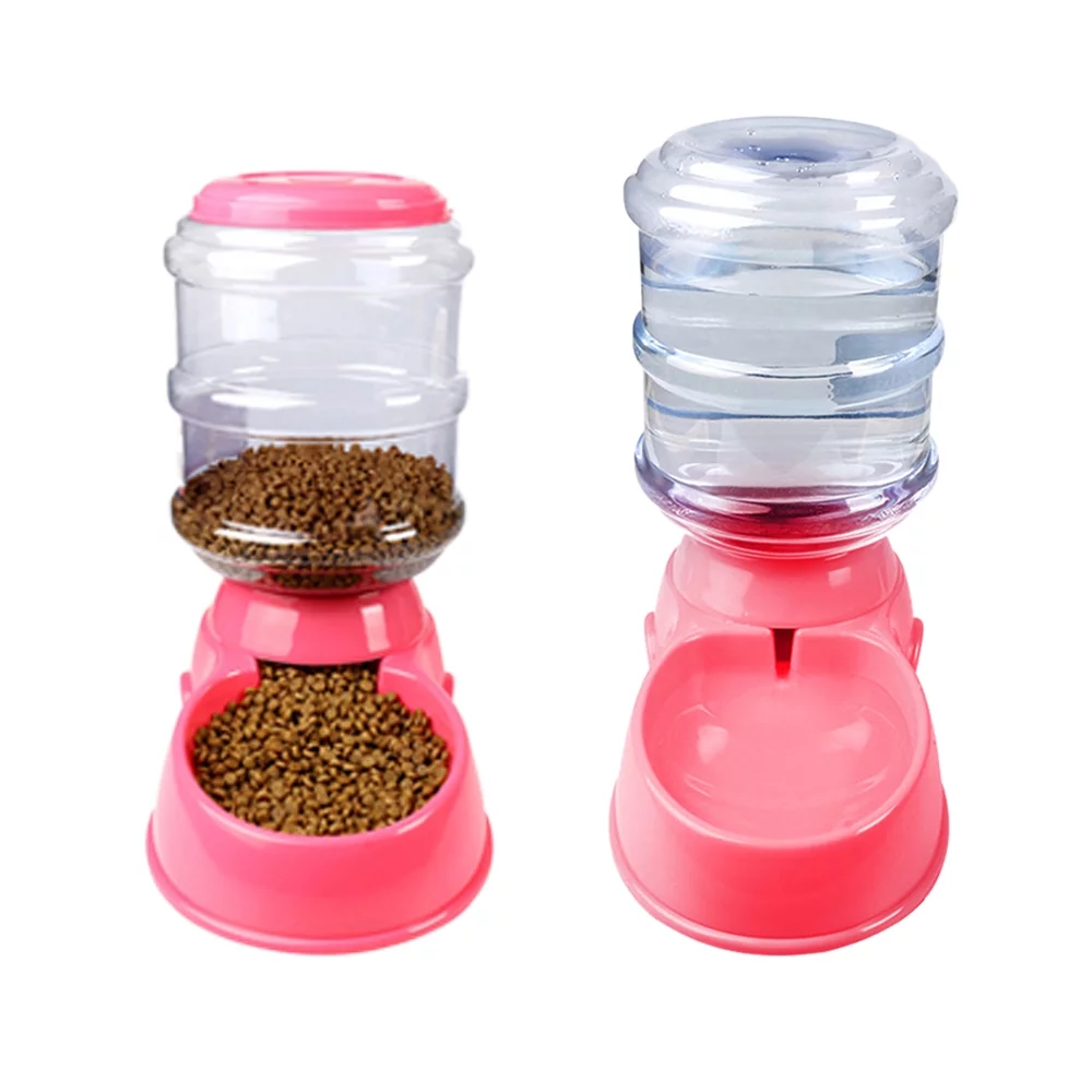 Automatic Pet Water Food Dispenser 3.8L Large Capacity Self-Dispensing Gravity Pet Feeder Waterer Cat Dog Feeding Bowl Drinking Water/Automatic Feeding Pet Supplies 2#