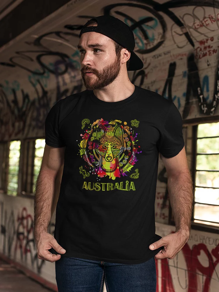 Australia Dog Dingo T-Shirt Men -Image by Shutterstock, Male Large