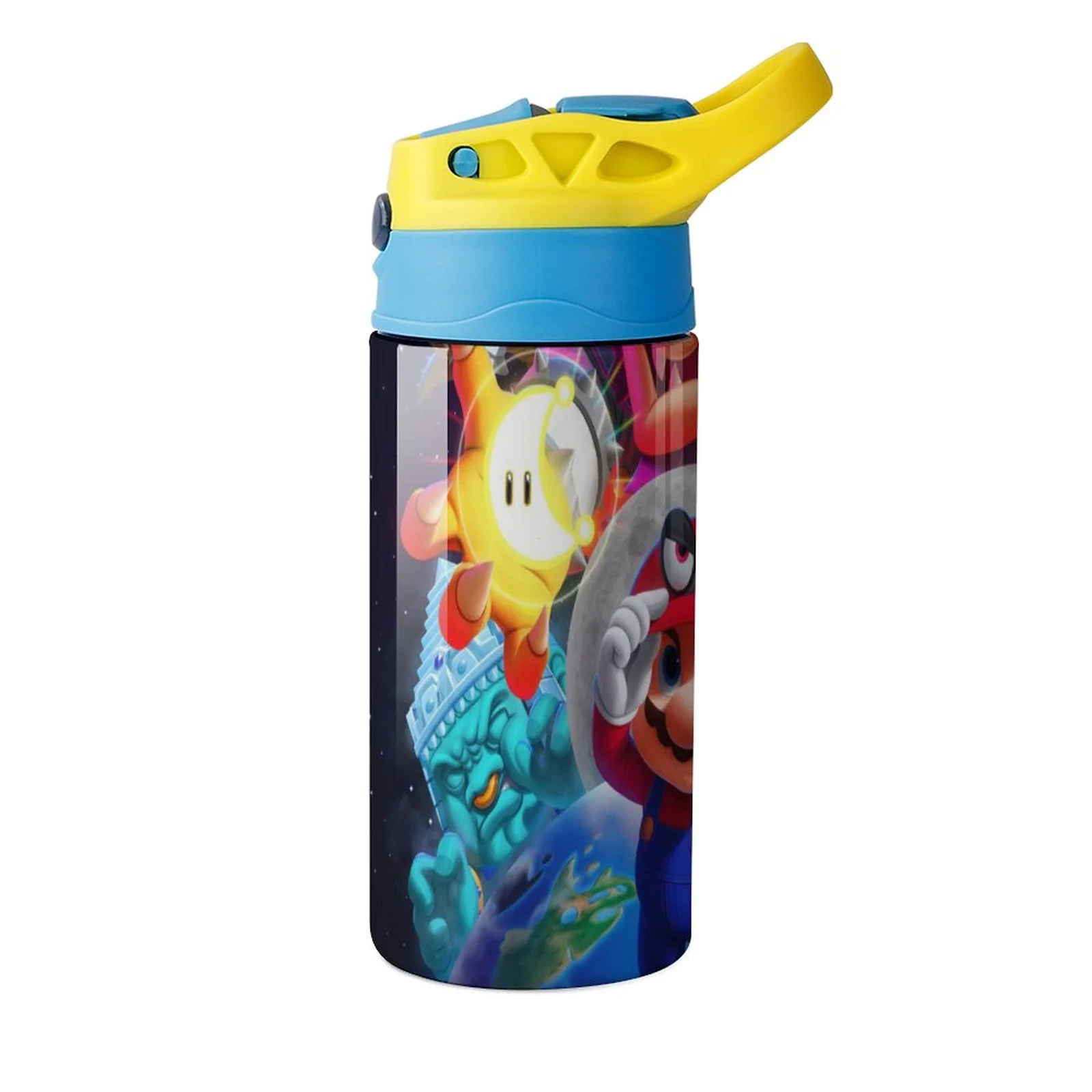Super Mario Odyssey Kid's Insulated Water Bottle With Straw Vacuum Stainless Steel Cup Leak-Proof Children Toddler Thermoses