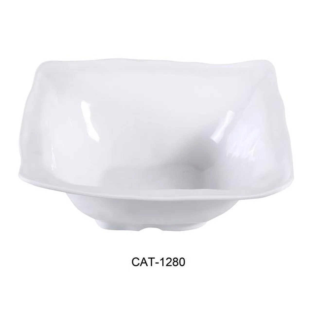 4.25 qt. Catering Square Bowl - Melamine, White - 13 x 13 x 5 in. - Pack of 6