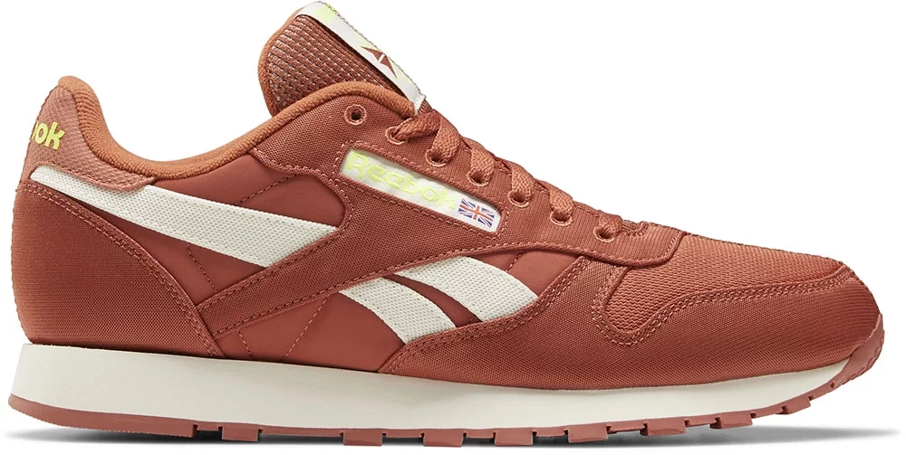 Mens Reebok CL Lthr Shoe Size: 10 Bakedearth - White - Yellowflare Fashion Sneakers