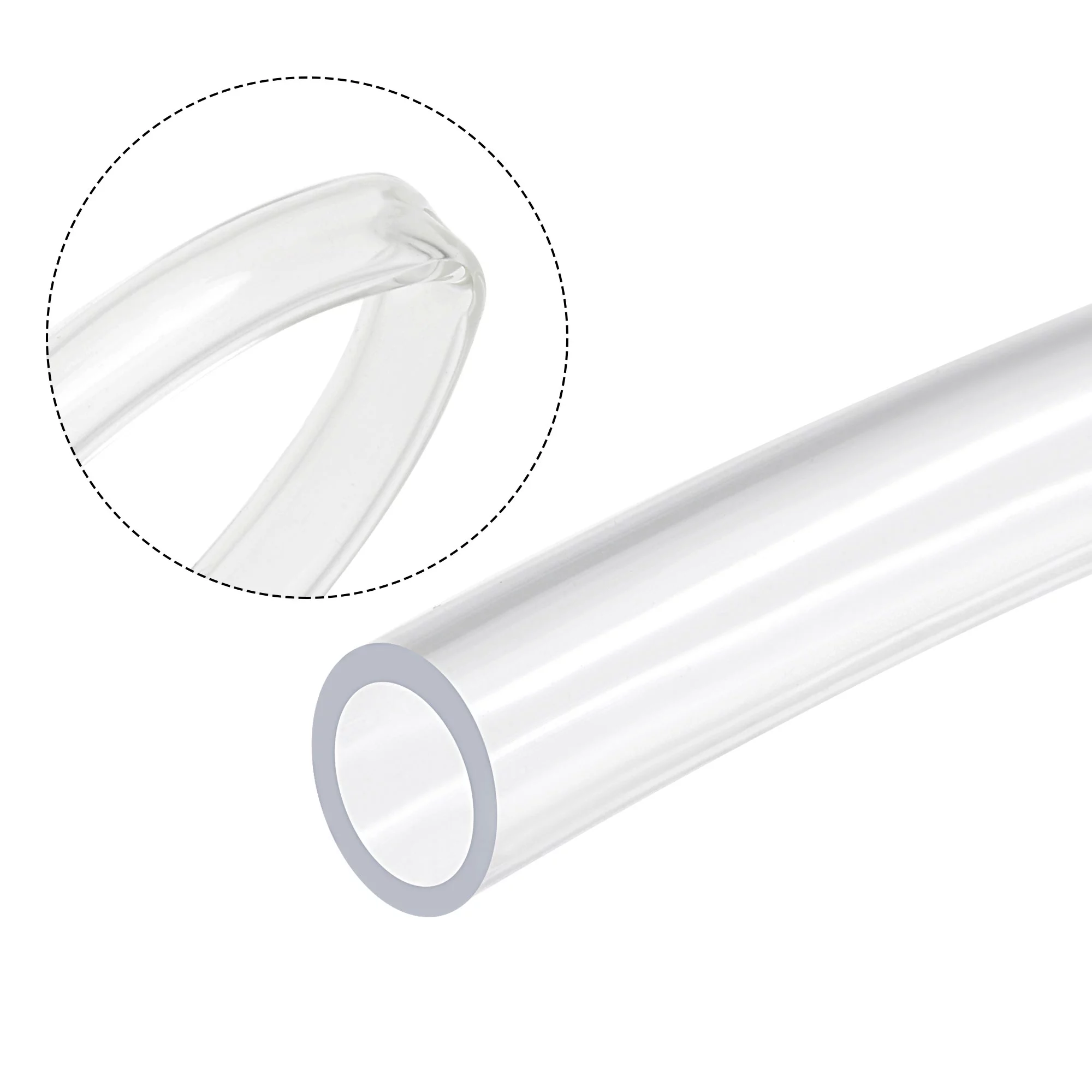 Uxcell 12mm ID 16mm(5/8-inch) OD 8ft PVC Clear Vinyl Tubing Plastic Pipe Air Water Hose