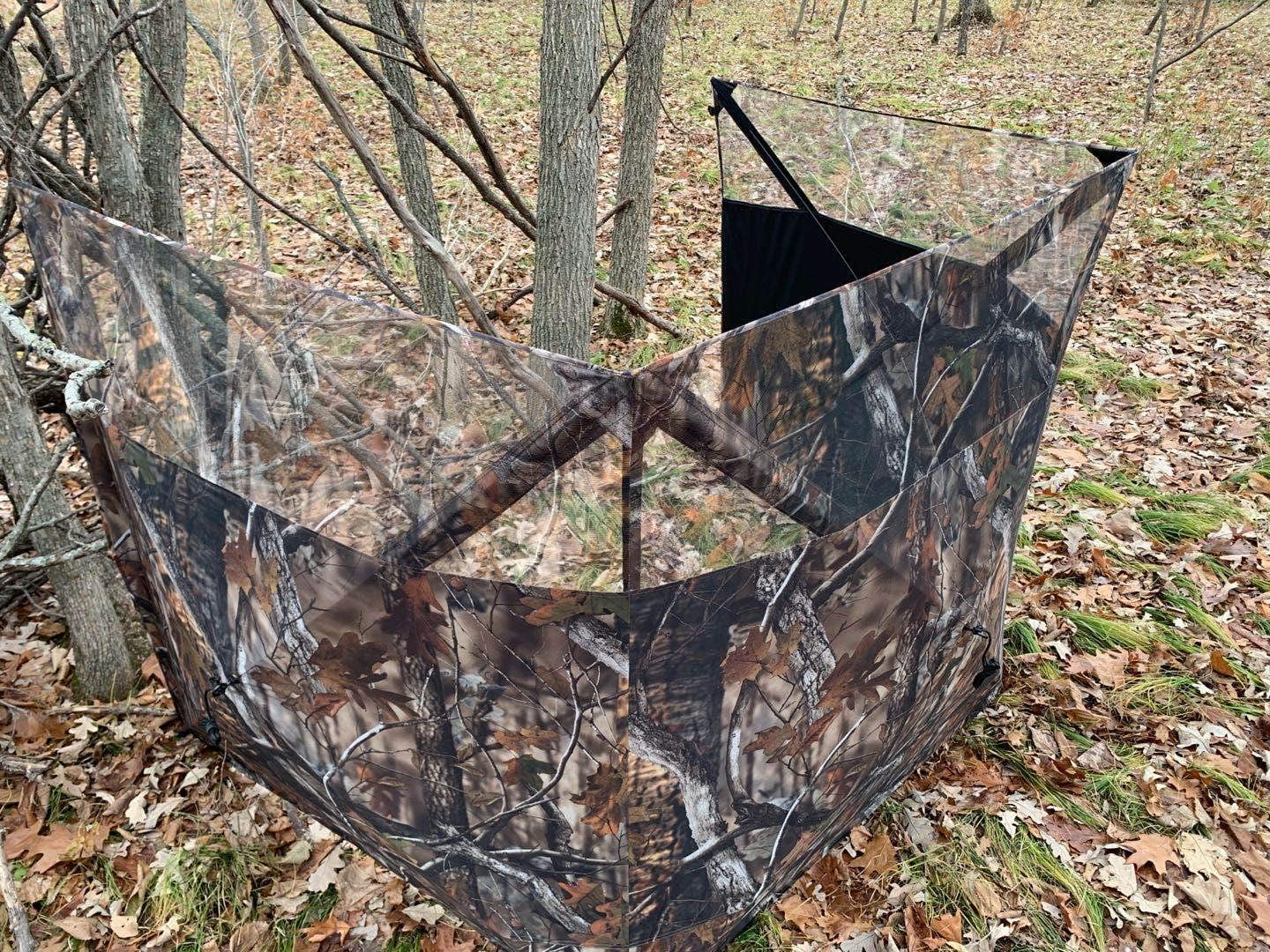Thunderbay Portable Lightweight Camouflage Pop up Type 3-Sided Ground Hunting Blind