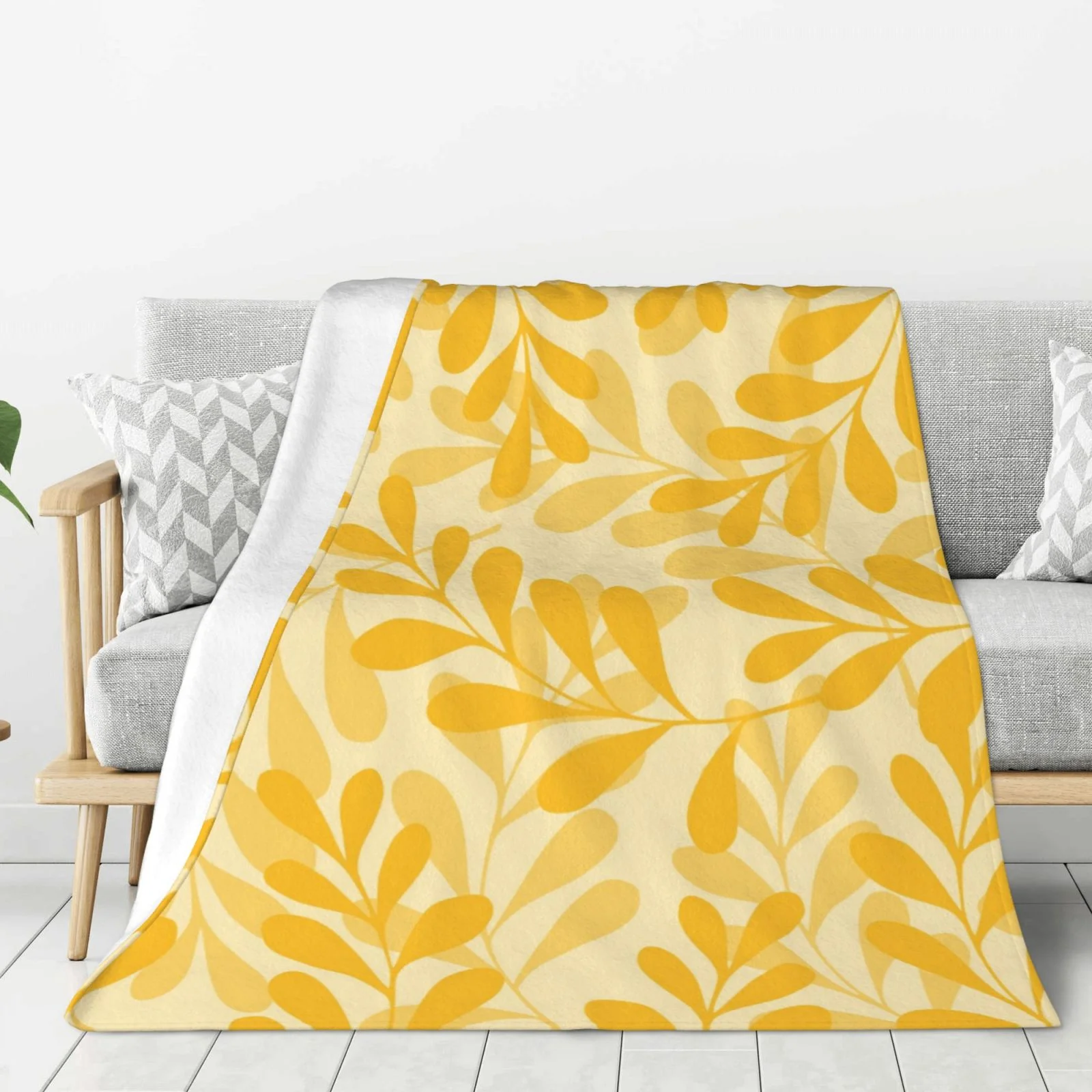 ZNDUO Autumn Leaves Woods Pattern Pattern Thickening Blanket, Fluffy Soft Cozy Flannel Throw Blankets, 40