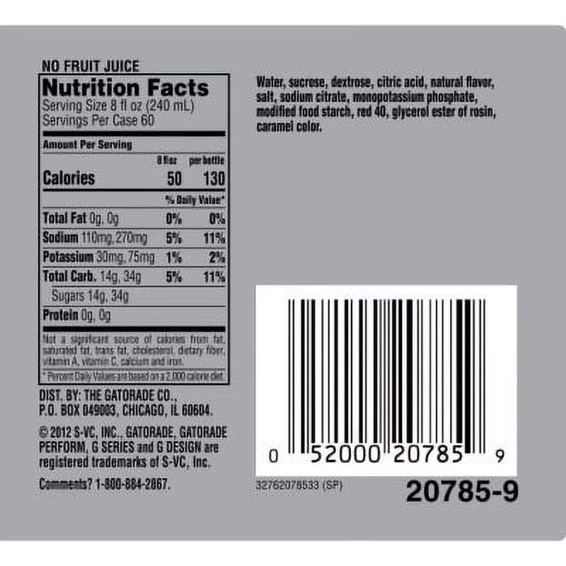 Gatorade Fruit Punch, 20 Fl Oz, 24 Ct