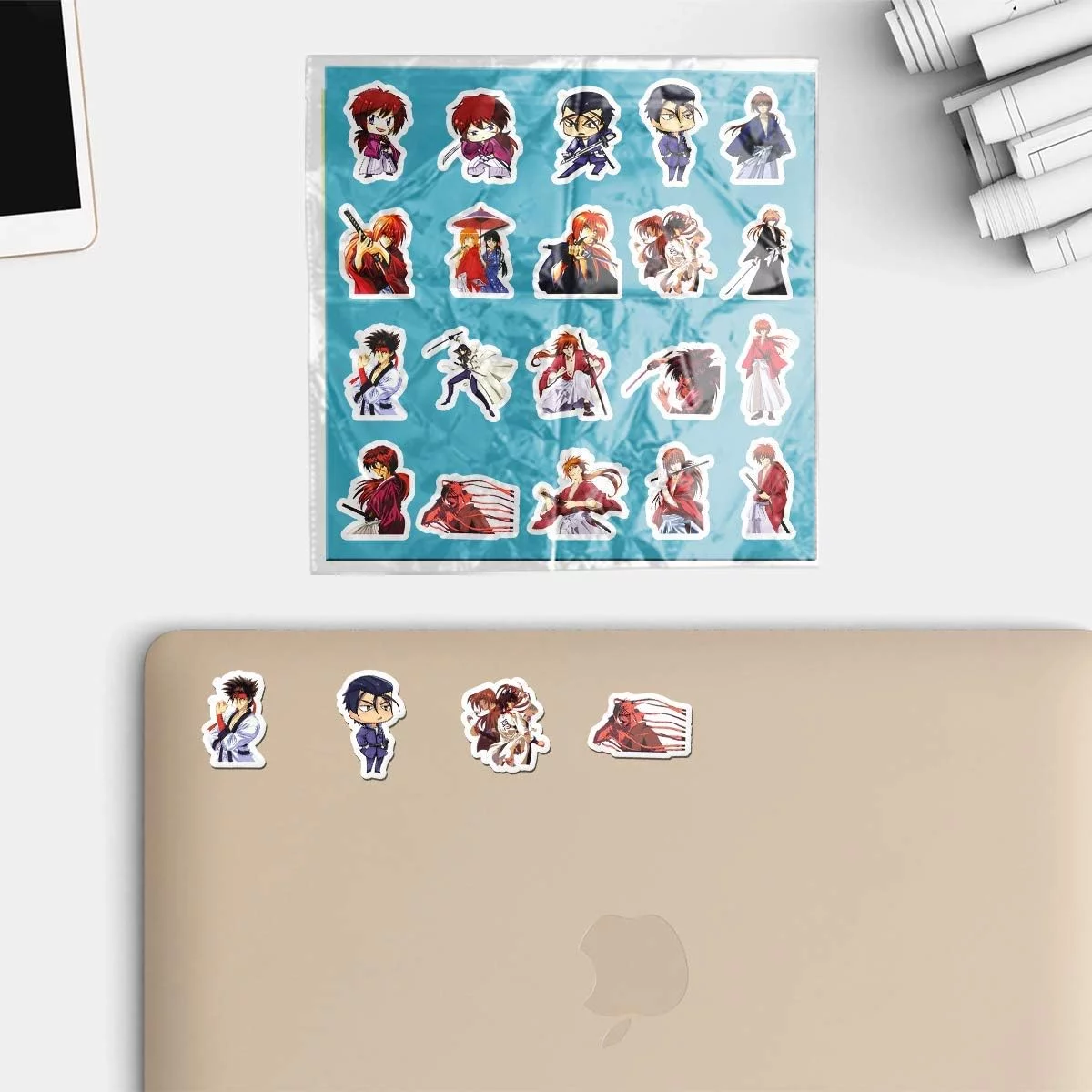 20   Pack Kenshin Aesthetic Vinyl Colorful Waterproof For Water Bottle Laptop Bumper Car Bike Luggage Guitar Skateboard