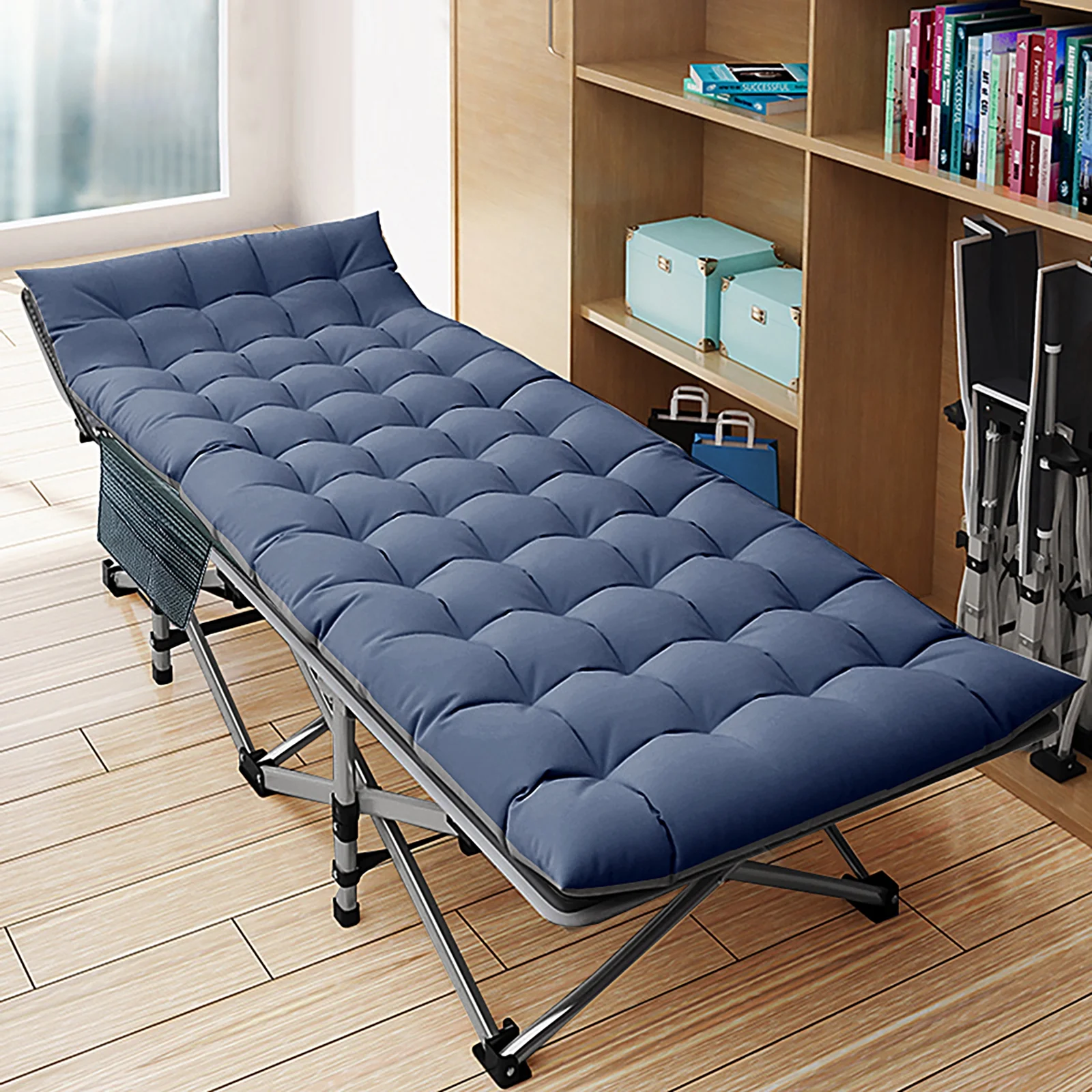 FICISOG Adults  Folding Camping Cots Strong Heavy Duty Wide Sleeping Cots with Carry Bag & Mattress