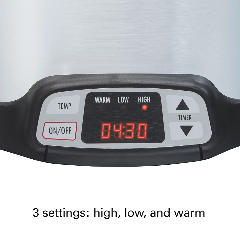 Hamilton Beach 33480 Programmable 8 Quart Slow Cooker with Three Temperature Settings 2 Pack