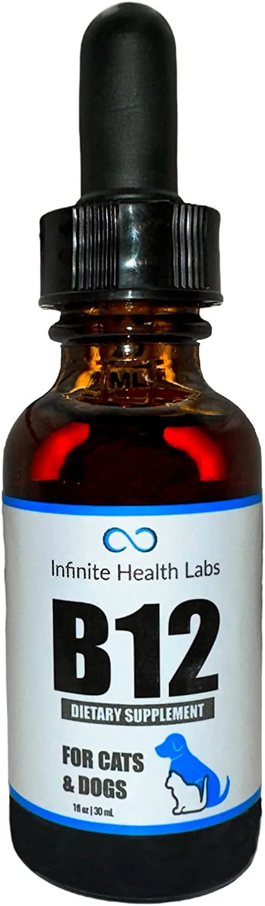 Liquid Vitamin B-12 for Dogs and Cats - Effective for All Animals Methylcobalamin (Methyl B12) Increase Energy, Appetite and Mood Made in USA Bioavailable