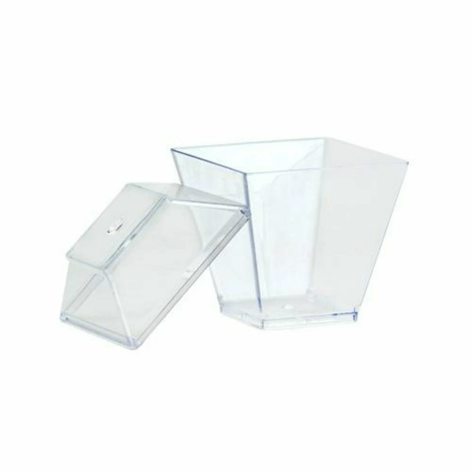 Lillian Table settings Mini Clear Plastic Gourmet Dish Petite 10 Count [BULK] (100 Pack)