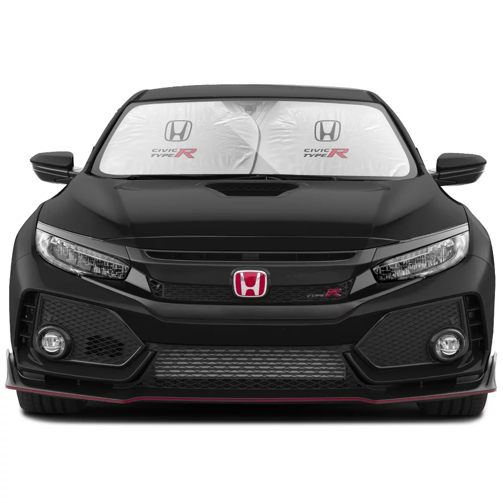 Honda Civic Type-R Dual Panels Easy Folding Windshield Sun Shade for Cars