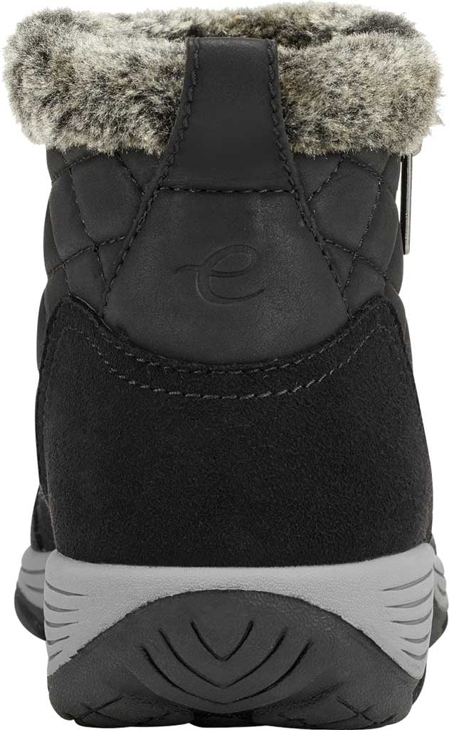 Women's Easy Spirit Vance Ankle Bootie Black Microsuede Fiber/Mountain PU 9 M