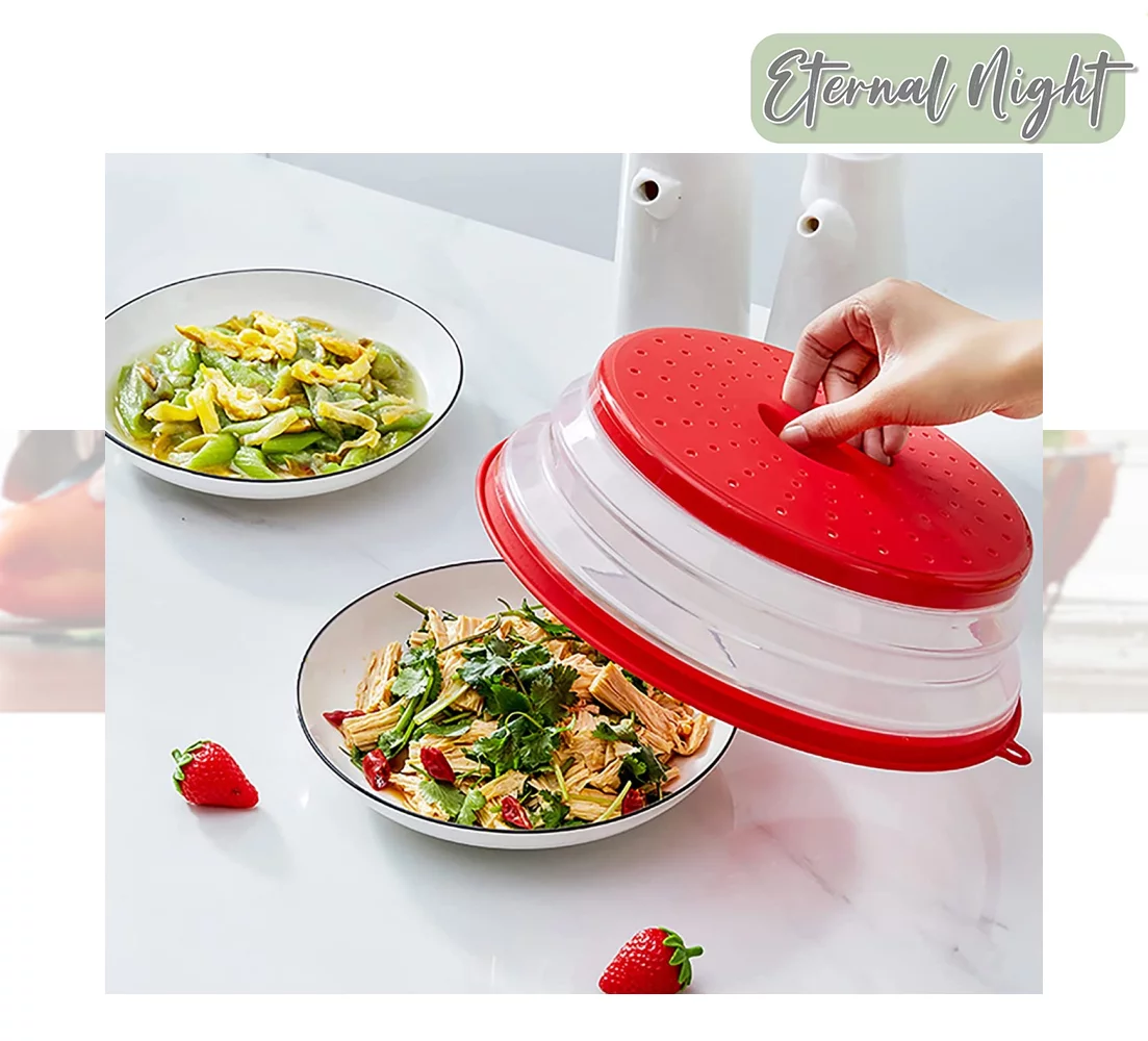 Microwave Splatter Cover for Food,Micowave Cooking Splash Guard,Kitchen dish bowl Plate Proof lid,Dishwasher-Safe,BPA-Free Silicone & Plastic,10.5 Inchs