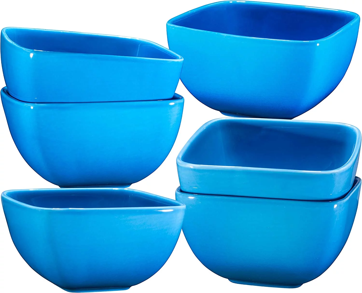 Bruntmor | Large Ceramic Square Bowl Set - 26 Ounce for Pasta Cereal Soup
