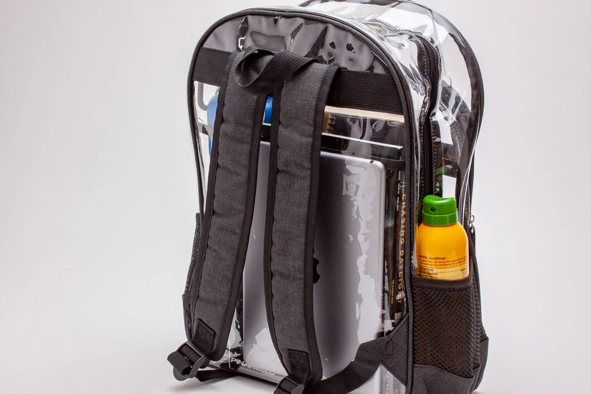 American Flag Clear Backpack (Black)