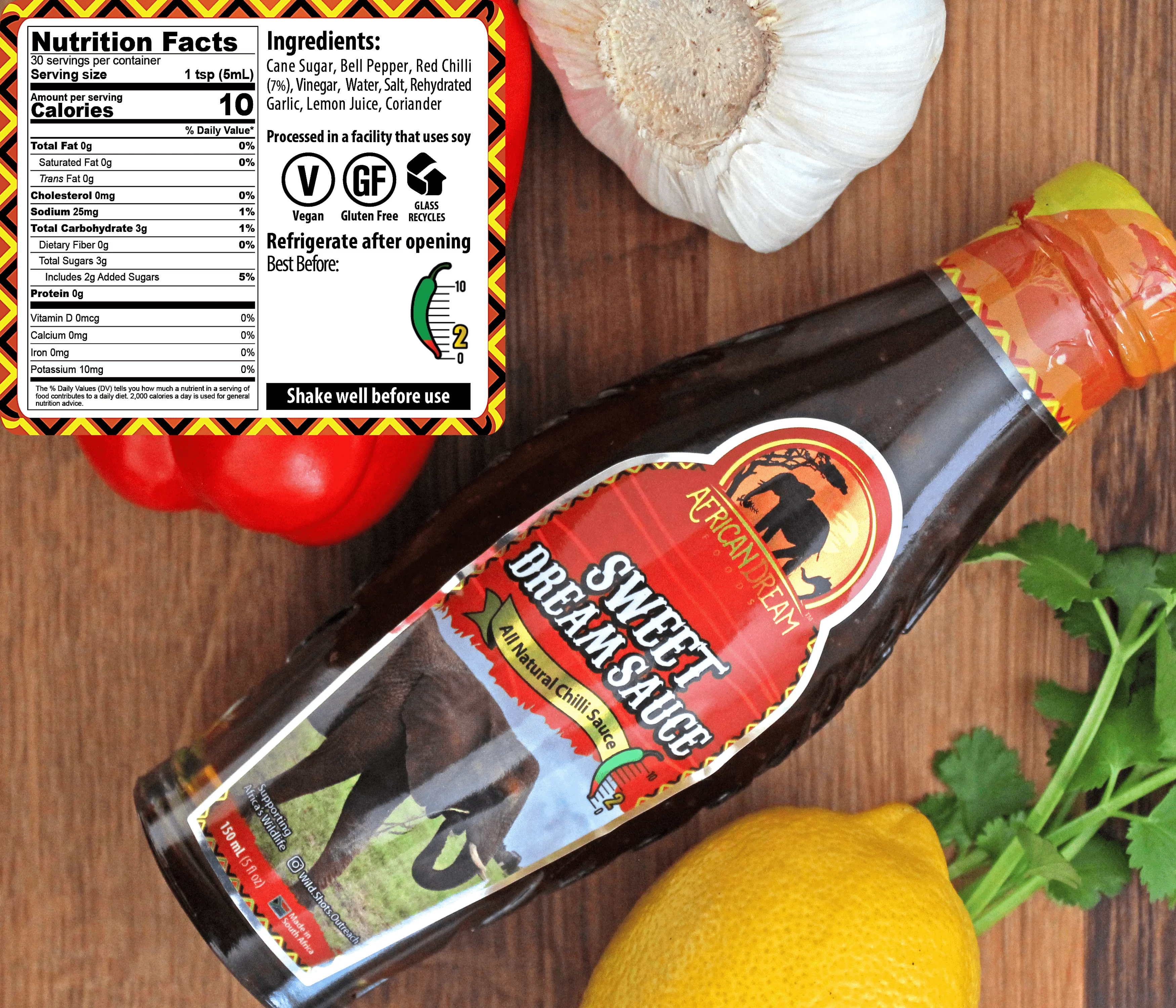 African Dream Foods Mildest Hot Sauce Gift Pack - Southern Braai - BBQ Sauce, Sweet Dream, Jalanasco - Fermented Jalapeno, Lemon & Garlic Peri-Peri | 5fl oz Bottles, 4PK