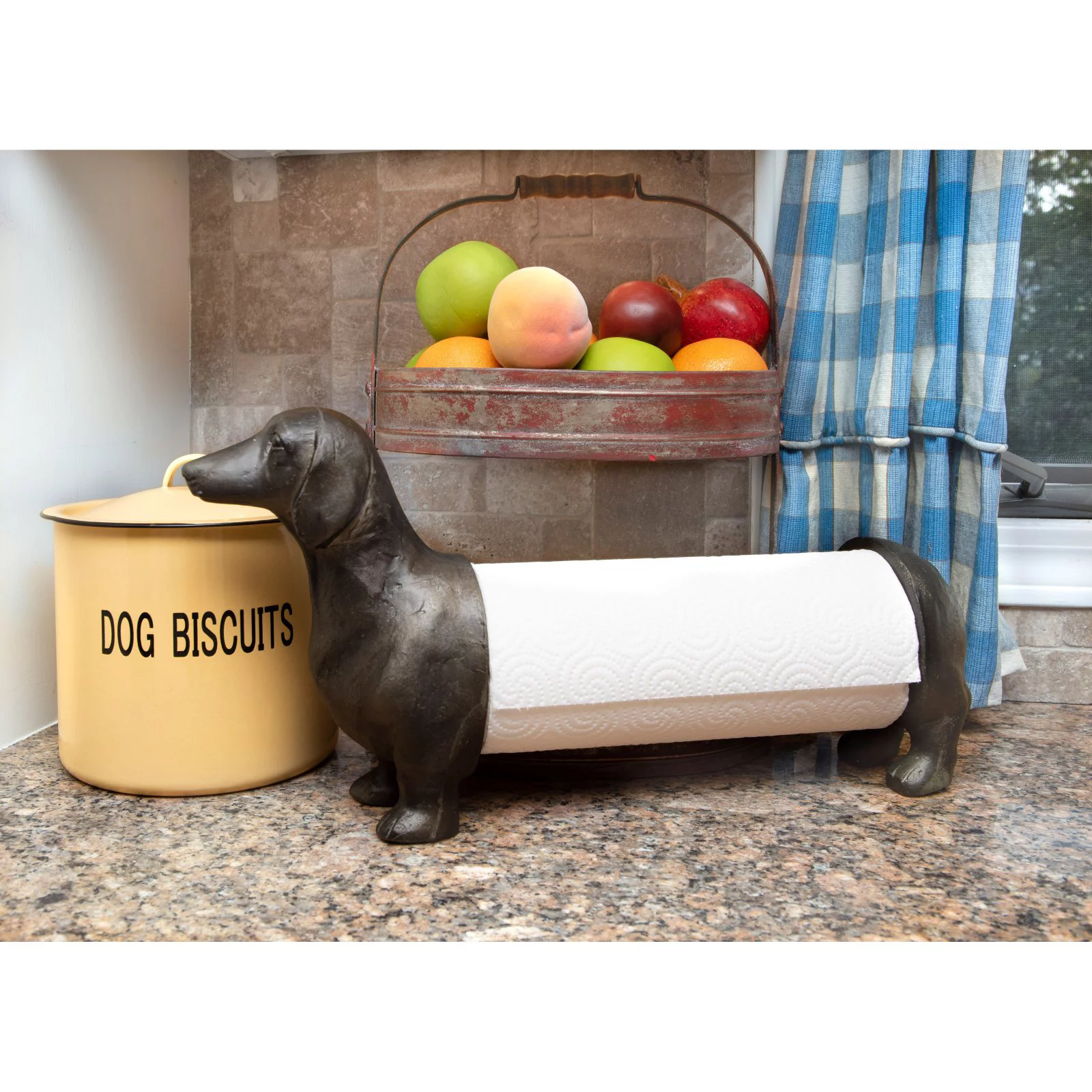 3R Studios Antiqued Bronze Dachshund Paper Towel Holder