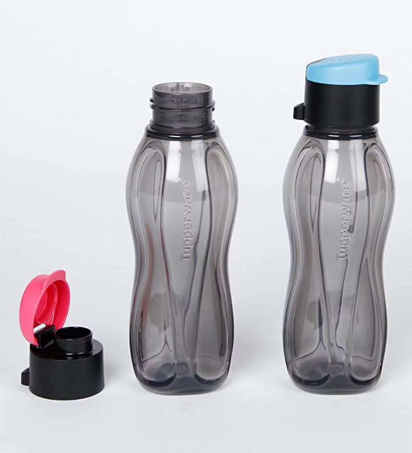Tupperware Eco Black Flip Top Water Bottle - 310 ml - Set of 2