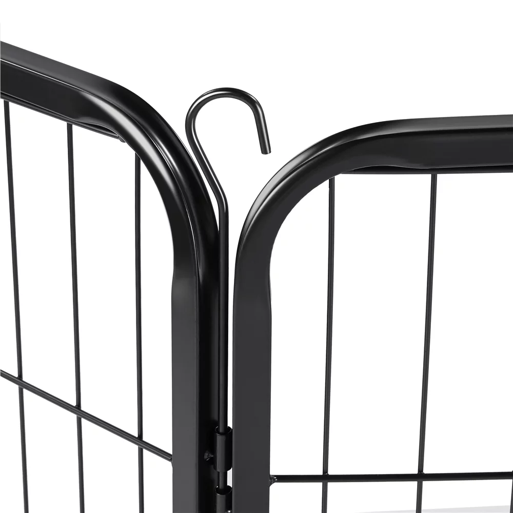 Yaheetech 16 Panels 24'' Dog Playpen Iron Pet Playpen Dog Cat Exercise Fence, Black