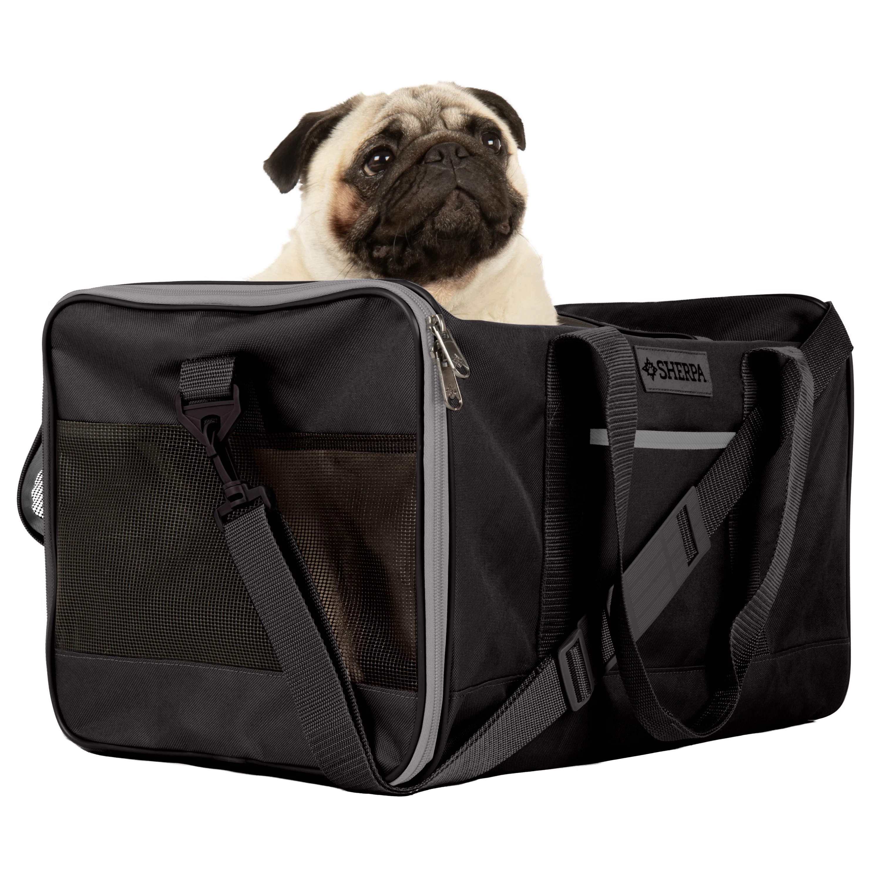 Sherpa Essential Soft Sided Pet Carrier for Cats & Dogs - Black, Large
