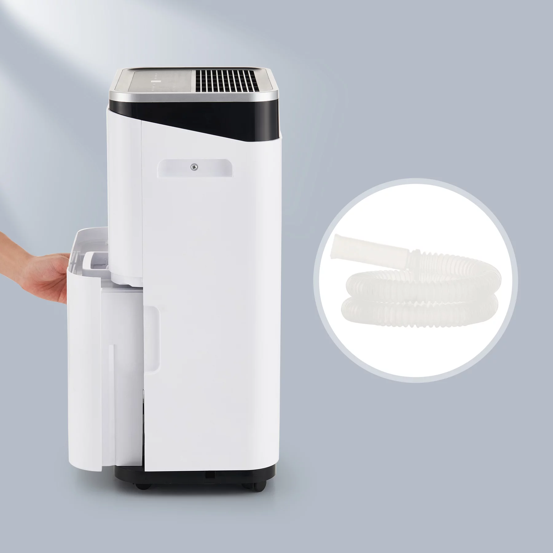 Preenex Dehumidifier with Drain Hose 24 hr Timer Auto Shutoff 50 Pint Capacity 13pt Tank