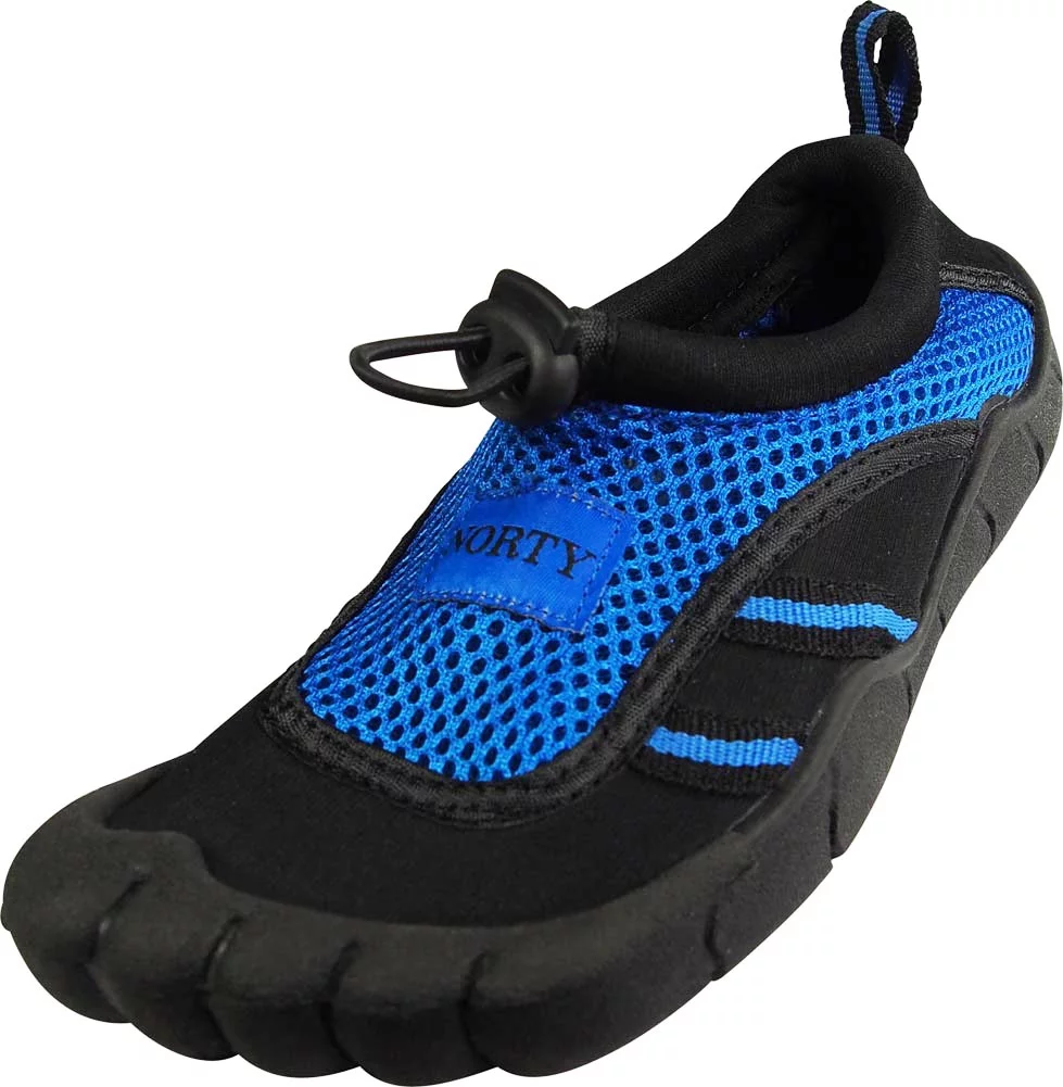 NORTY Mens Water Shoes Adult Male Lake Shoes Blue Black 9 - Runs 1 Size Small