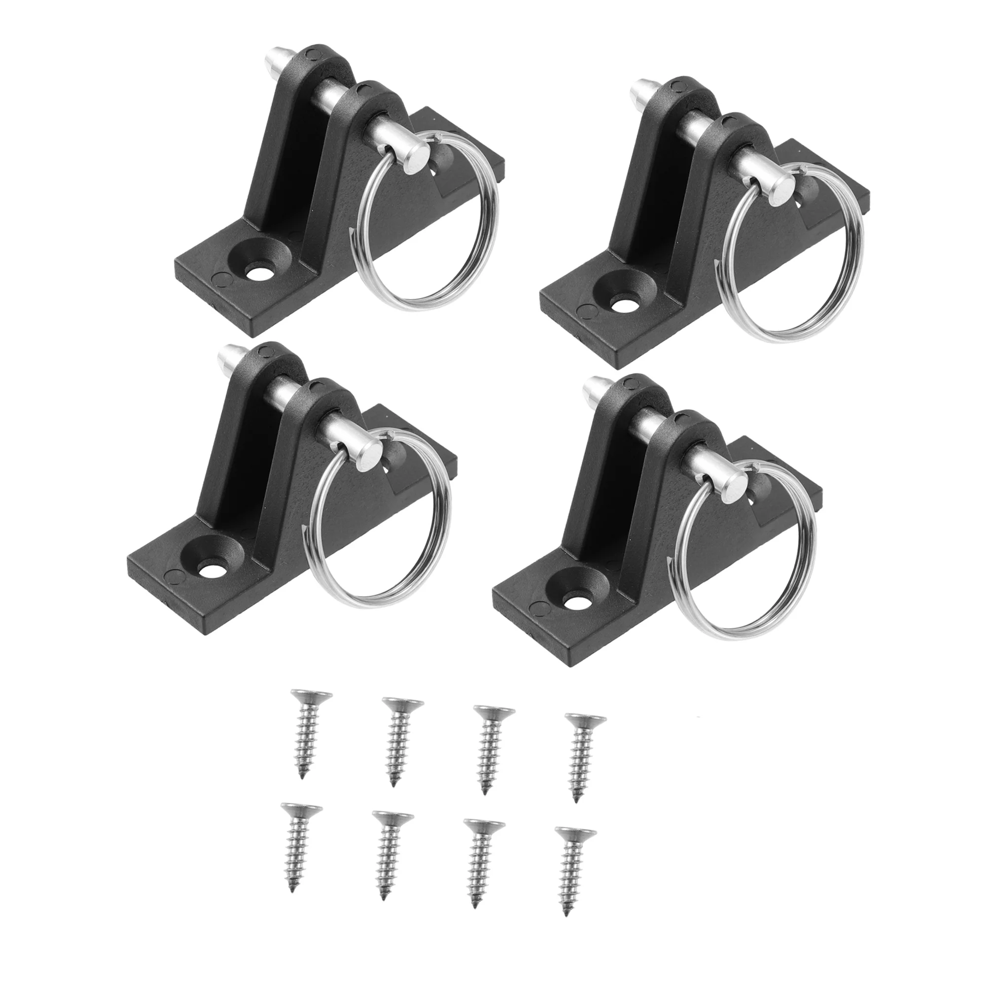 Unique Bargains 4Pcs Nylon Deck Hinge with Pin and Ring for Bimini Boat Kayak Canoe Dinghy