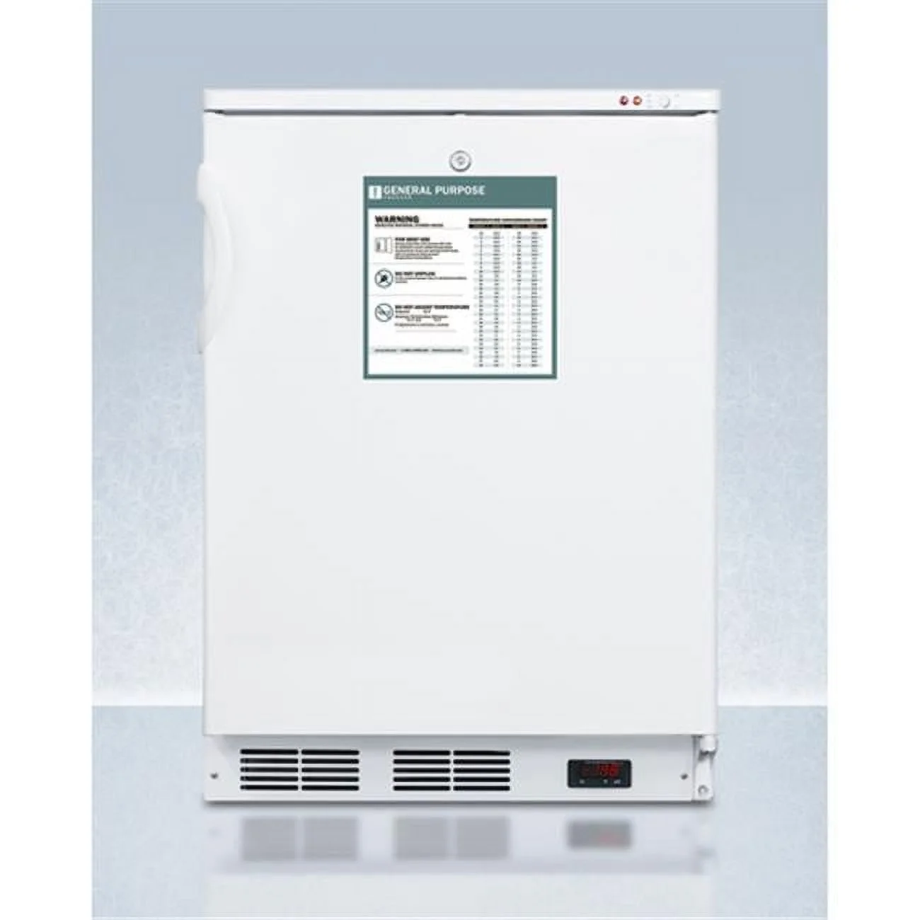 33.5 x 23.63 x 23.5 in. General Purpose Counter Height All-Freezer with Lock, White