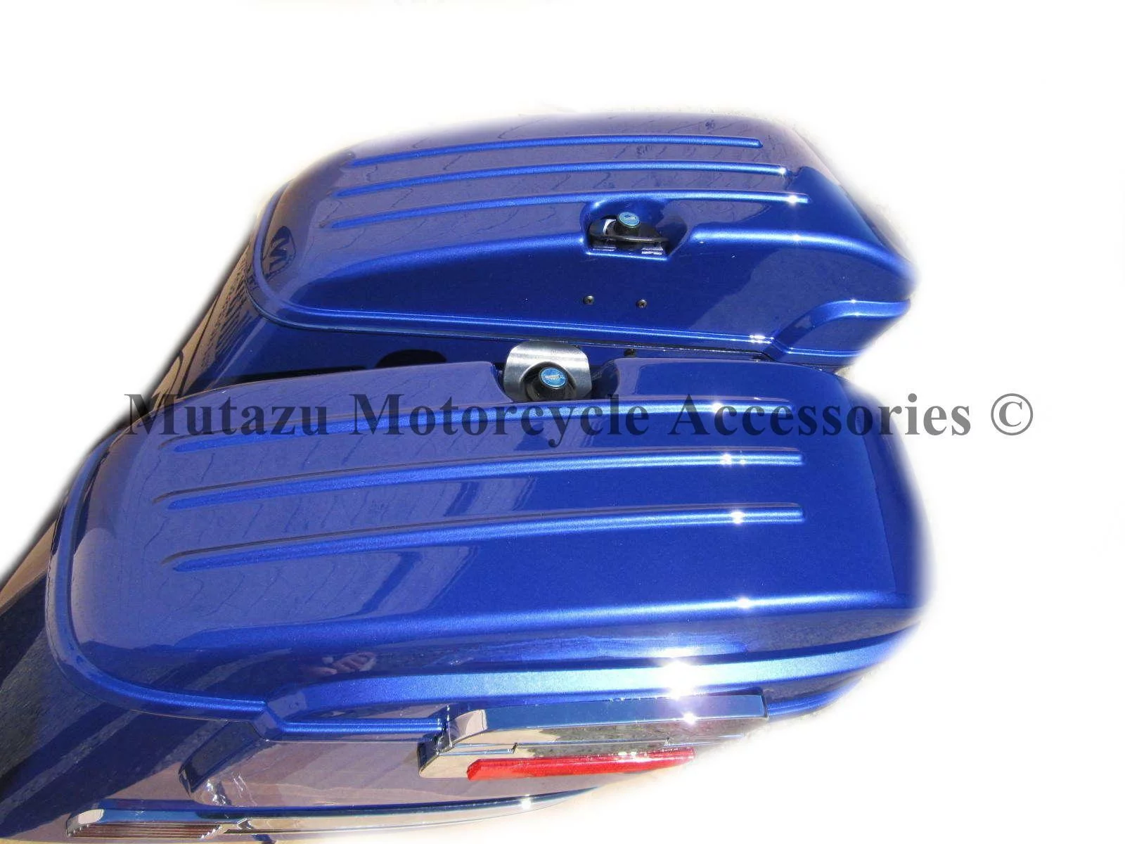Mutazu Cobalt Blue HL Hard Saddlebag fits SABRE VTX VALKYRIE SPIRIT MAGNA AERO HONDA