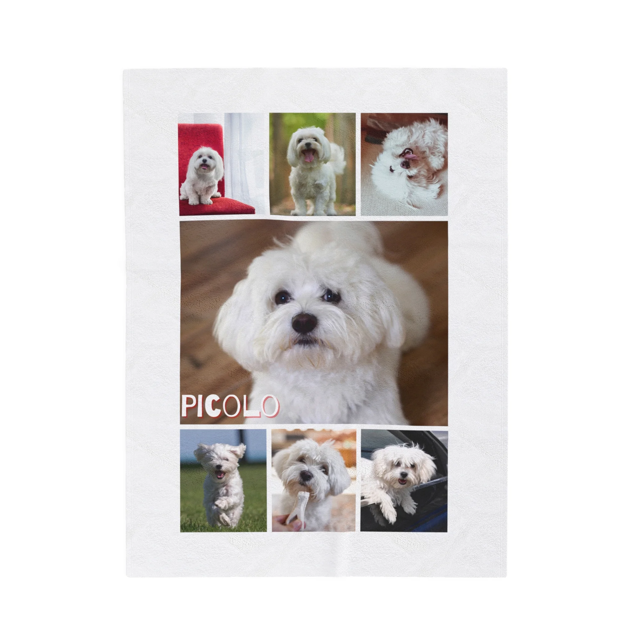 Maltese Custom Photo Blanket Personalized Dog Gift 30x40 50x60 60x80