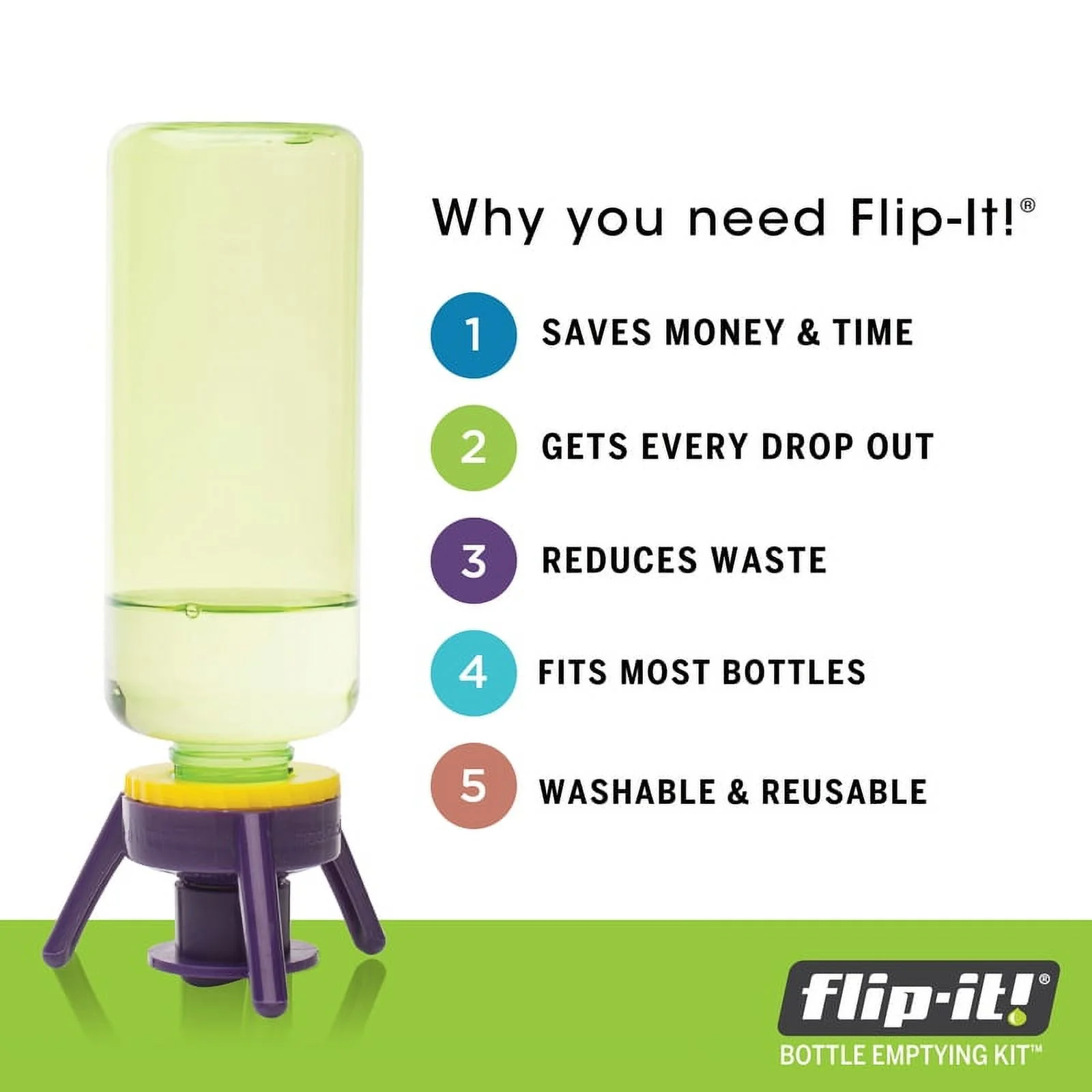 Flip-It! Bottle Emptying Kit, Single Pack ? Kitchen/All-Purpose
