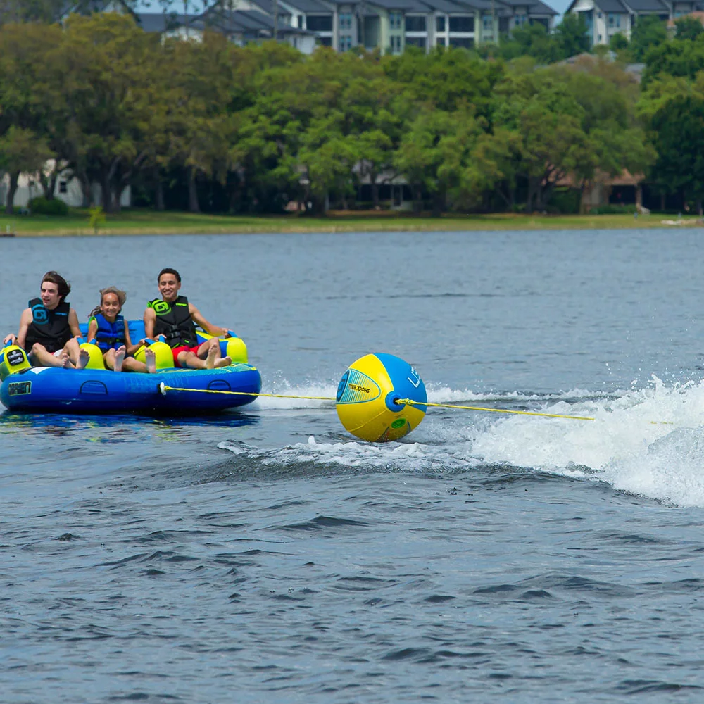 OBrien Barca 2 Kickback 2 Person Towable Tube w/ Shock Ball & Rope Float