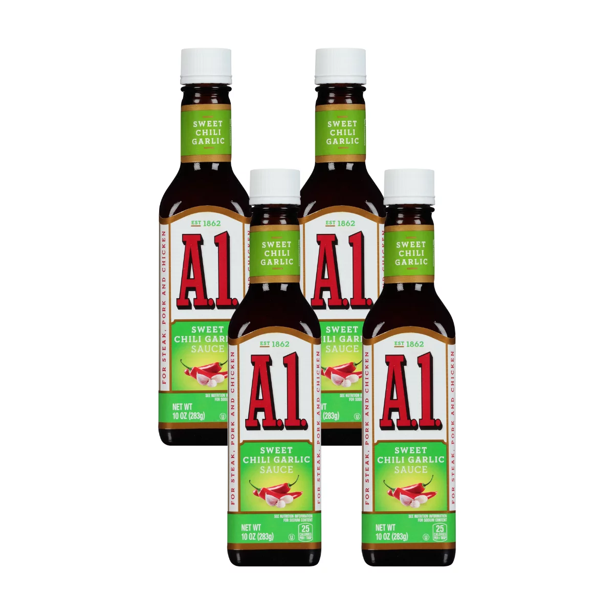 (4 Pack) A.1. Sweet Chili Garlic Sauce, 10 oz Bottle