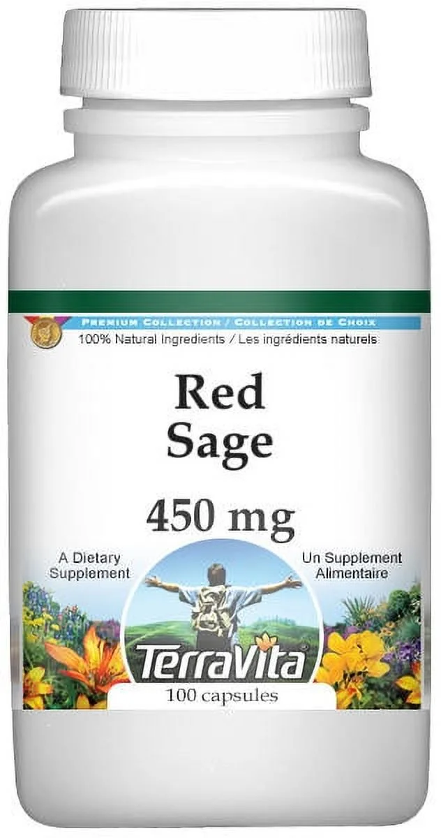 TerraVita Red Sage - 450 mg, (100 Capsules, 1-Pack, Zin: 521335)