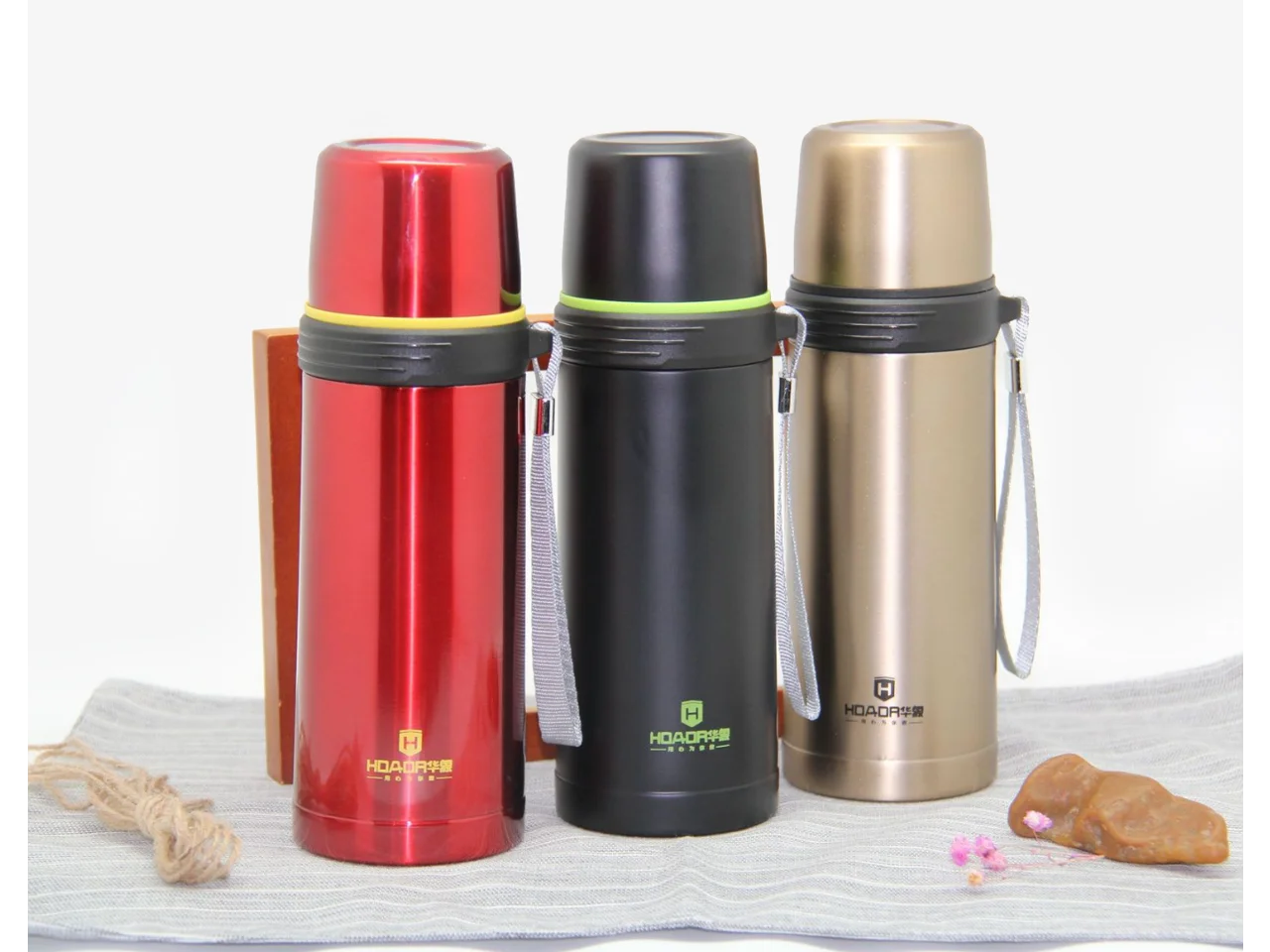 500ml Stainless Steel Thermos Mug Bullet Cup Termos Vacuum Flasks Cup Office and travel Bottle(Red)