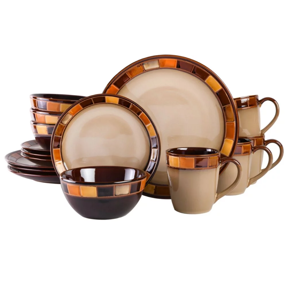 16-Piece Dinnerware Set dinnerware Set Serving Dishes Sets Dinner Set Plates and Dishes USA