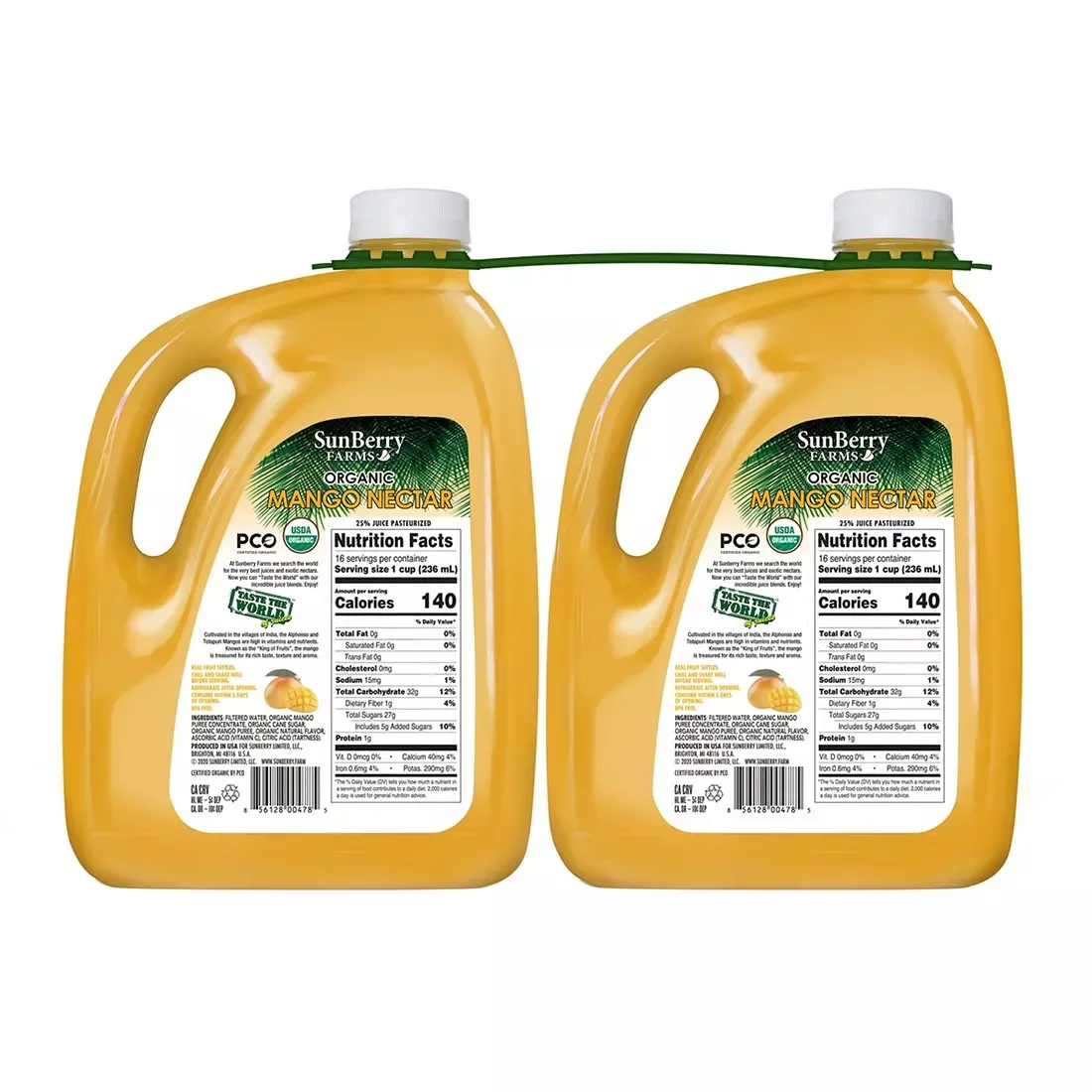 Sunberry Farms Organic Mango Nectar, 2pk./128 oz.