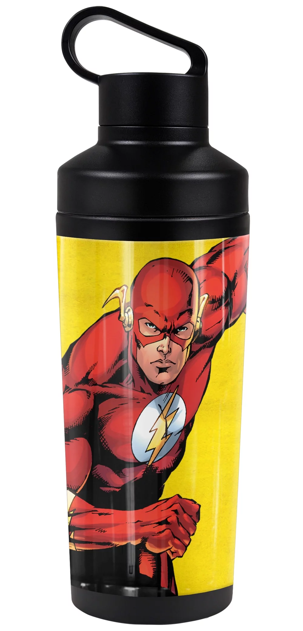 DC Flash Official Character 18 oz Insulated Water Bottle, Leak Resistant, Vacuum Insulated Stainless Steel with 2-in-1 Loop Cap