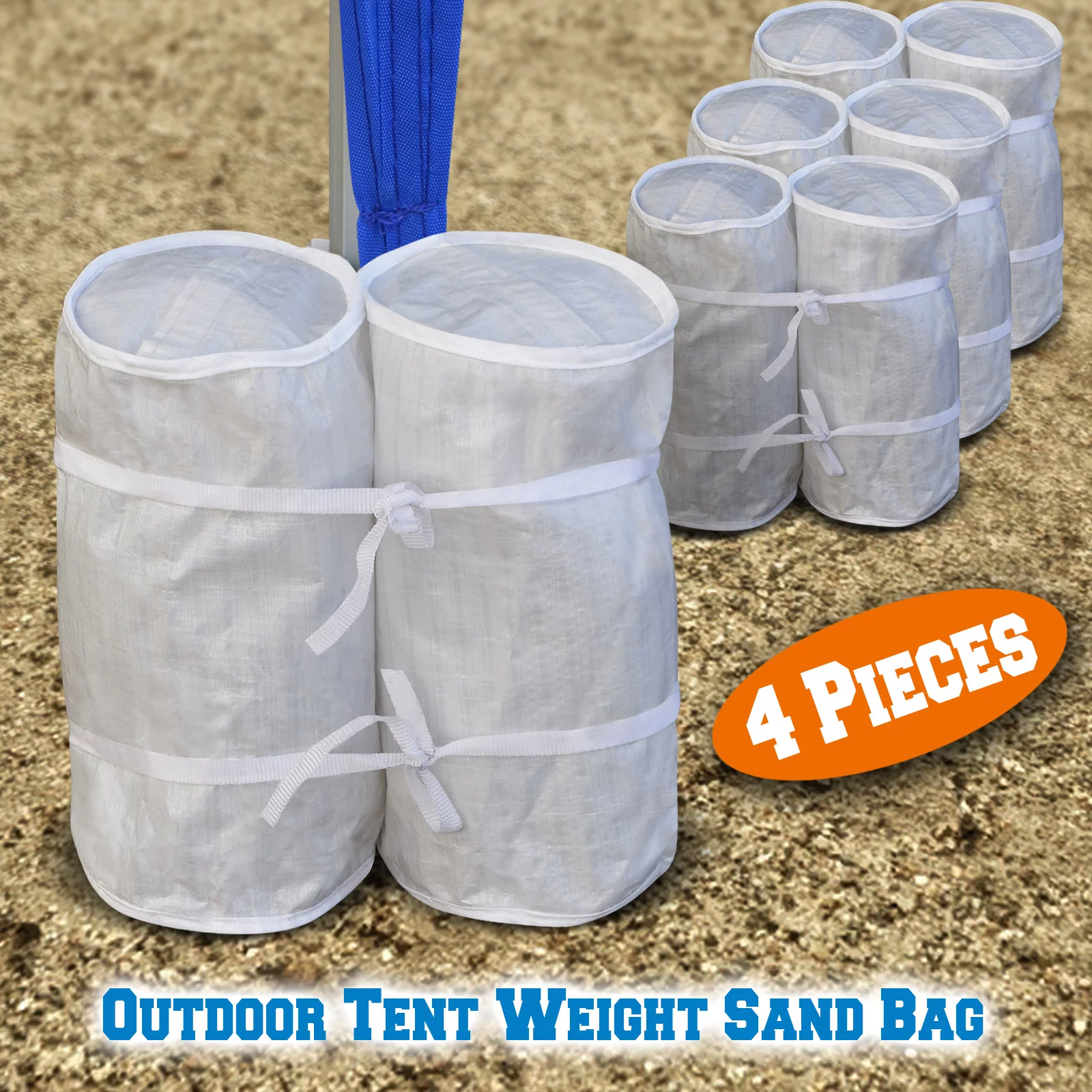 YardGrow 4 Pcs Pack Weight Sand Bag Outdoor Gazebo Tent Anchor Kit with Carry Strap